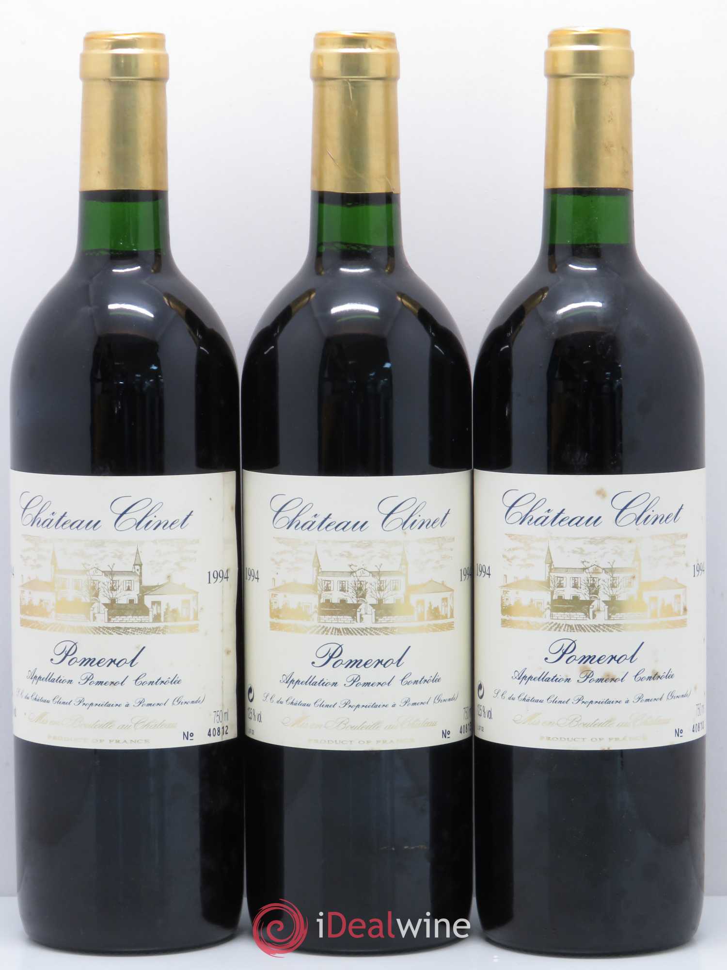 Château Clinet 1994 - Lot de 3 bouteilles - 0