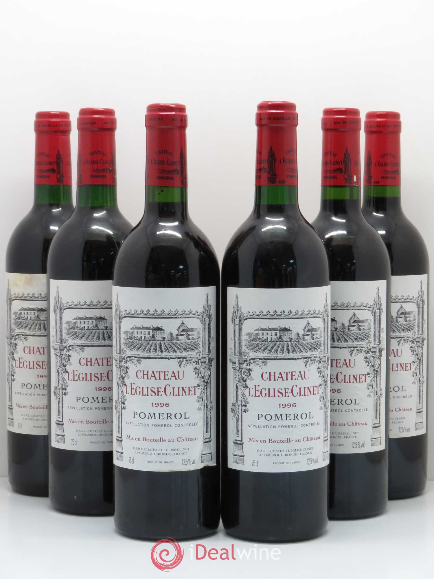 Château l' Église Clinet 1996 - Lot de 6 bouteilles - 0