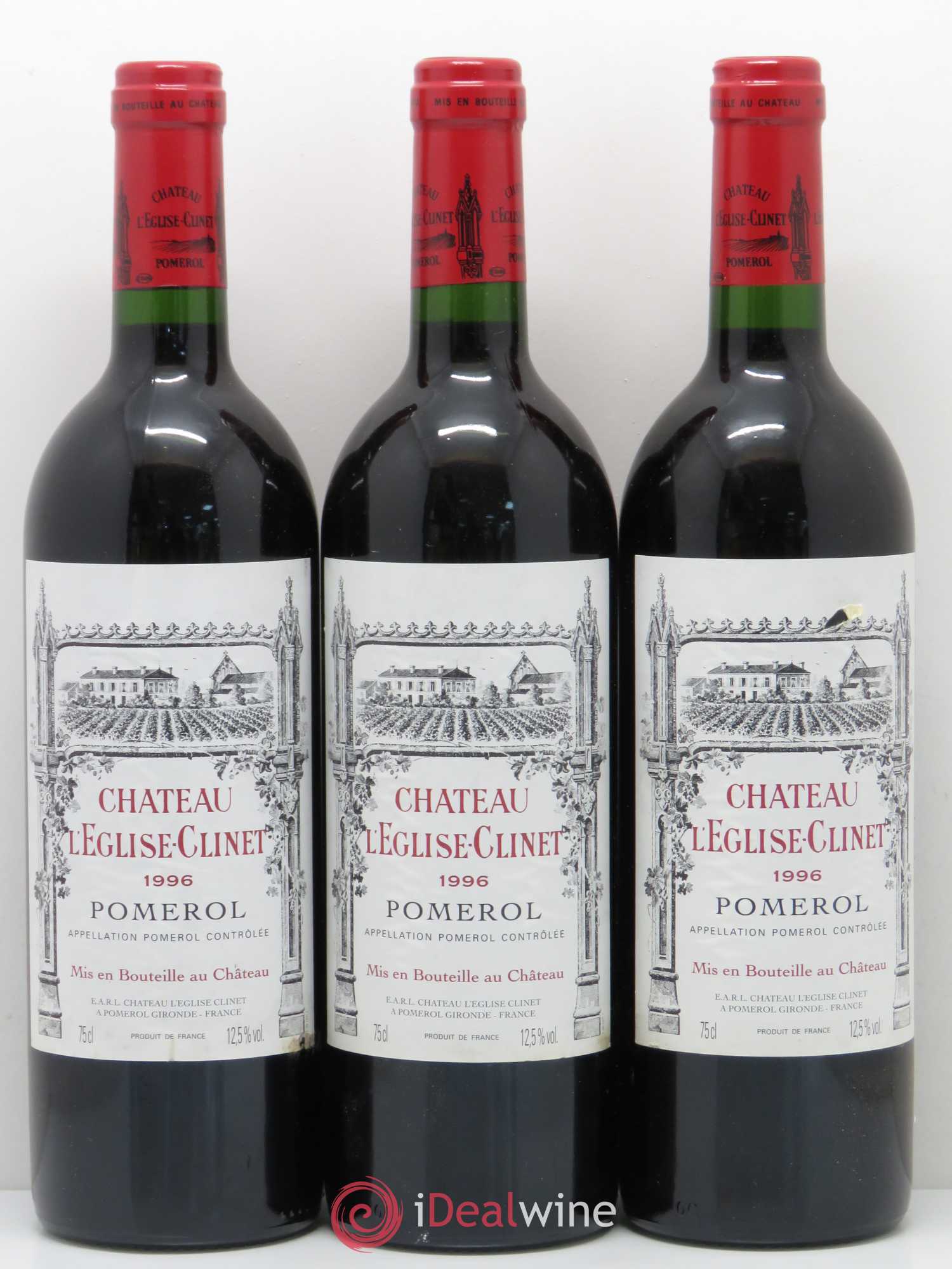 Château l' Église Clinet 1996 - Lot de 3 bouteilles - 0