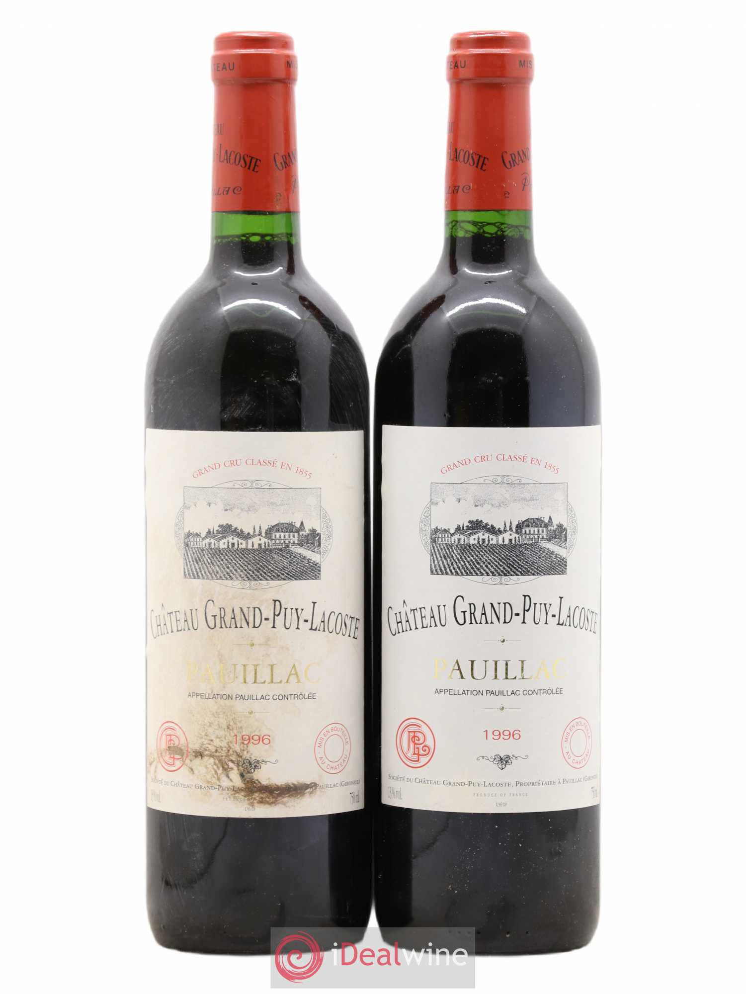 Château Grand Puy Lacoste 5ème Grand Cru Classé 1996 - Lot de 2 bouteilles - 0