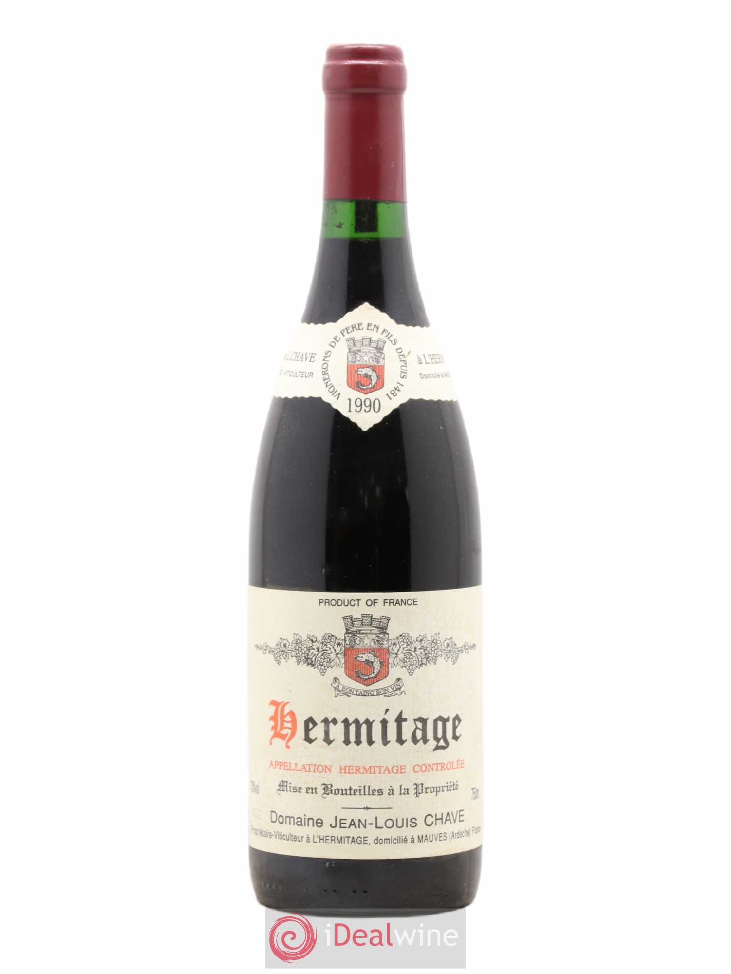 Hermitage Jean-Louis Chave 1990 - Lot de 1 bouteille - 0