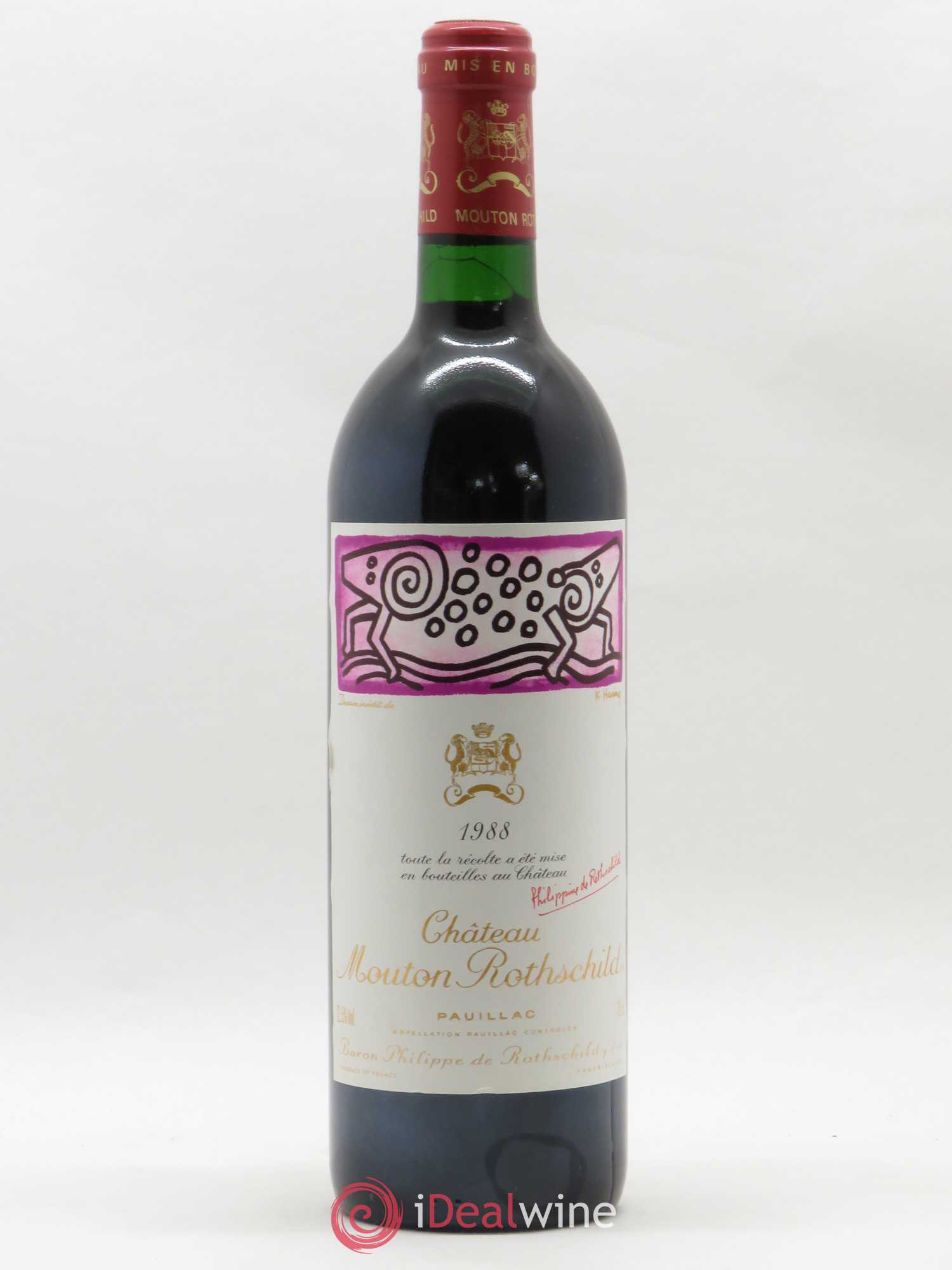 Château Mouton Rothschild 1er Grand Cru Classé 1988 - Lot de 1 bouteille - 0