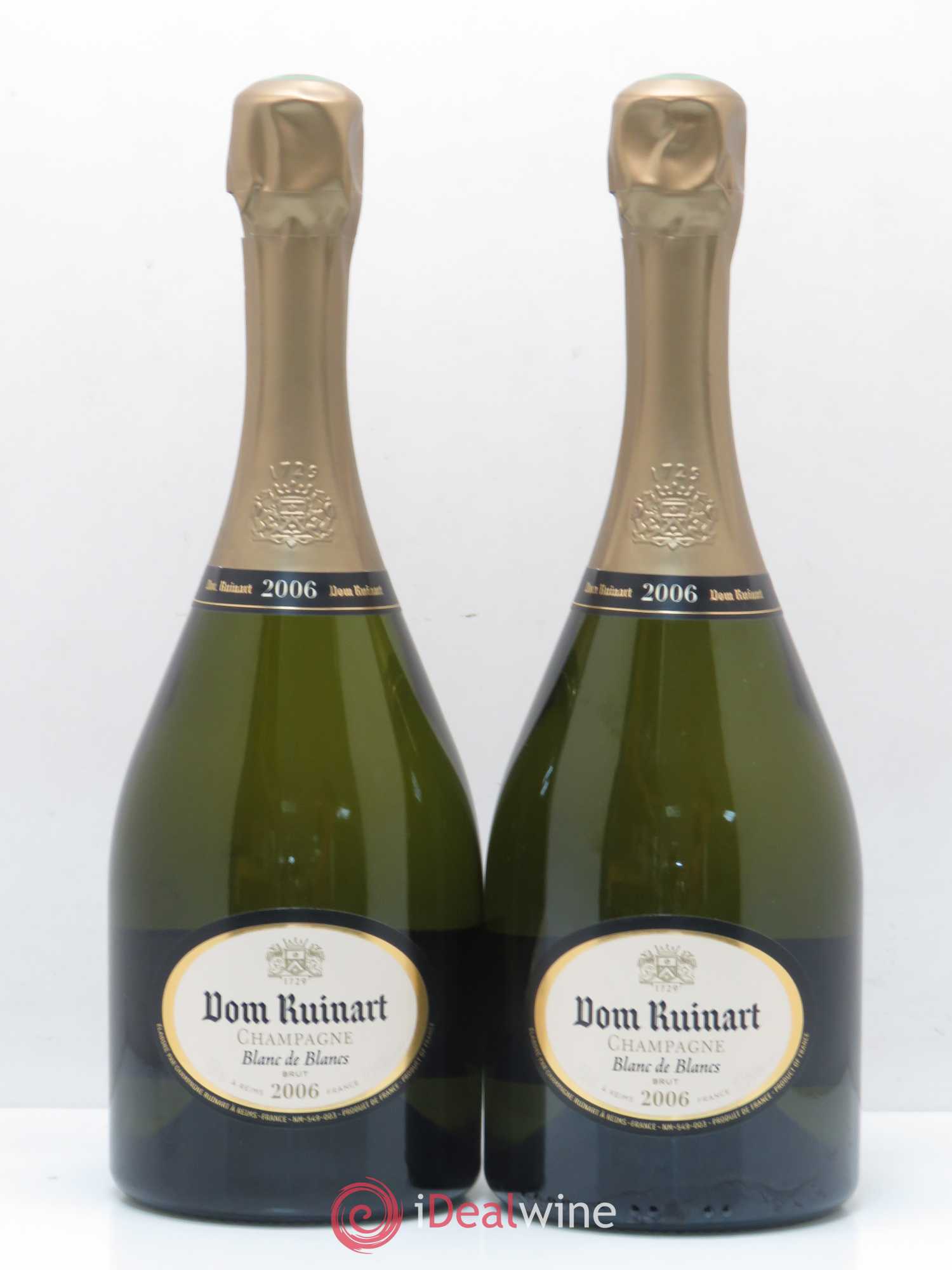Dom Ruinart Brut Ruinart Blanc de blancs 2006 - Lot de 2 bouteilles - 0