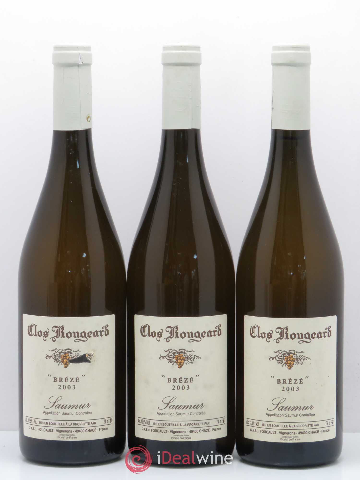Saumur Brézé Clos Rougeard 2003 - Lot de 3 bouteilles - 0