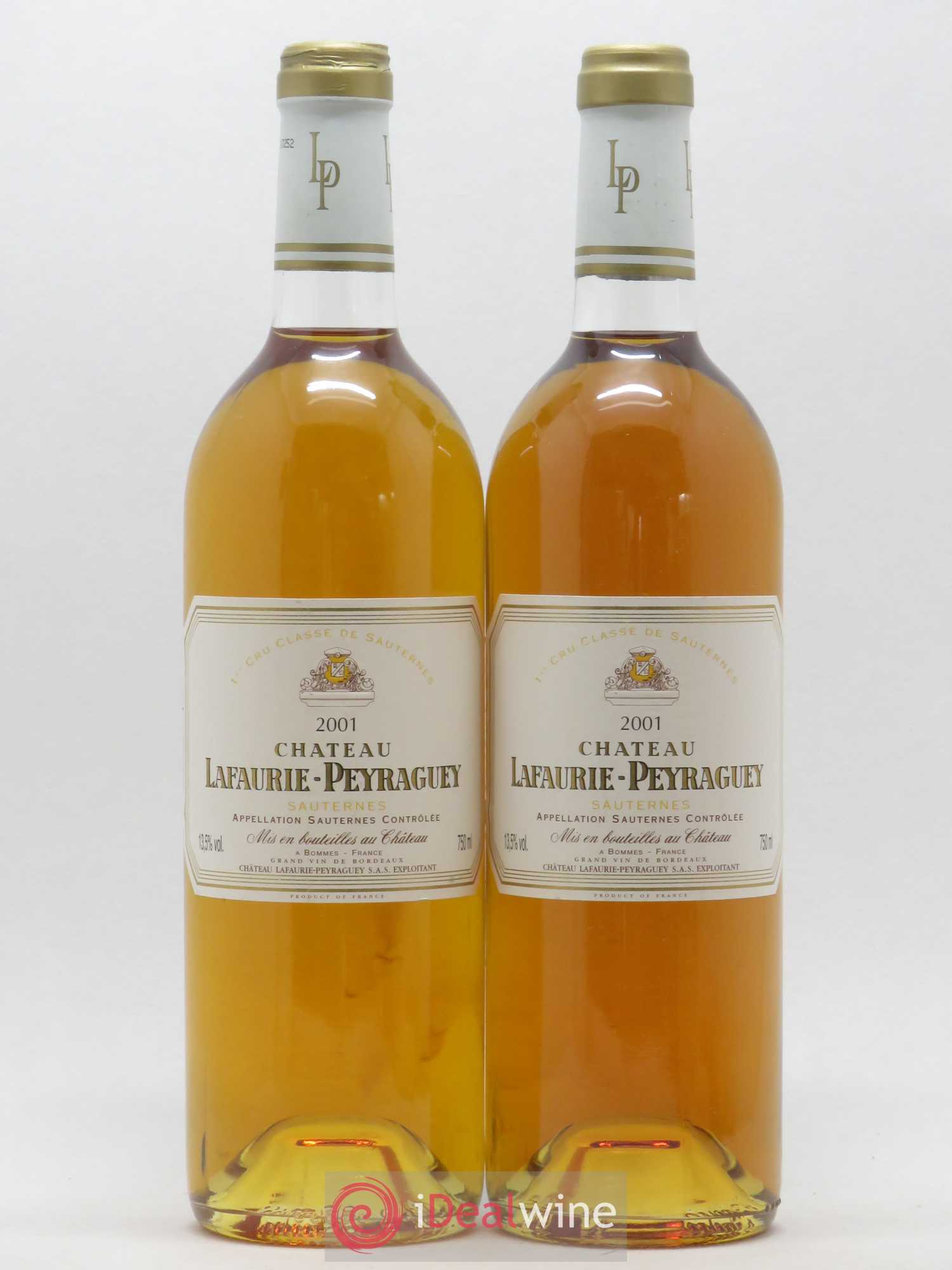Château Lafaurie-Peyraguey 1er Grand Cru Classé 2001 - Lotto di 2 bottiglie - 0
