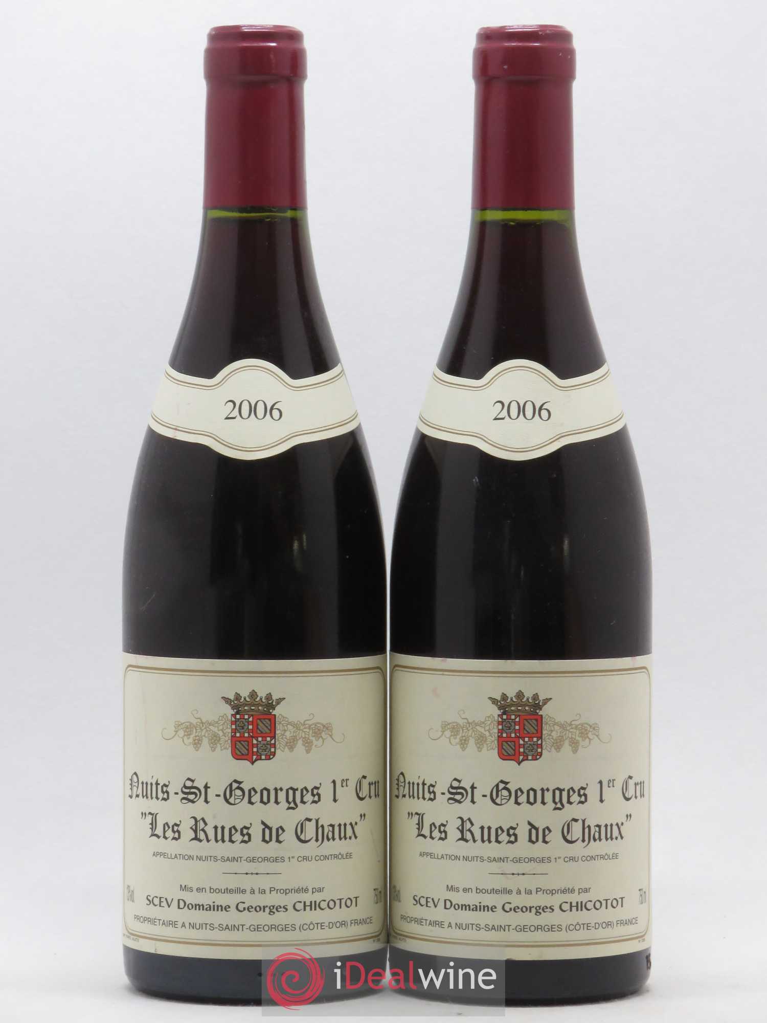 Nuits-Saint-Georges 1er Cru Les Rues De Chaux Domaine Chicotot 2006 - Posten von 2 Flaschen - 0