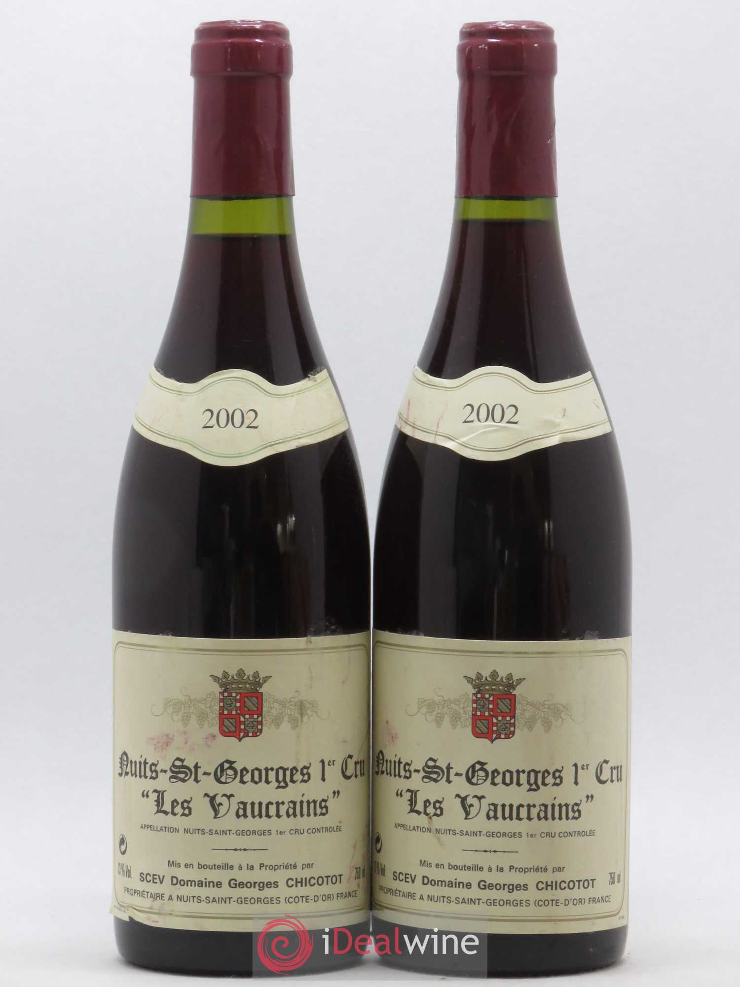 Nuits-Saint-Georges 1er Cru Les Vaucrains Chicotot 2002 - Lot de 2 bouteilles - 0