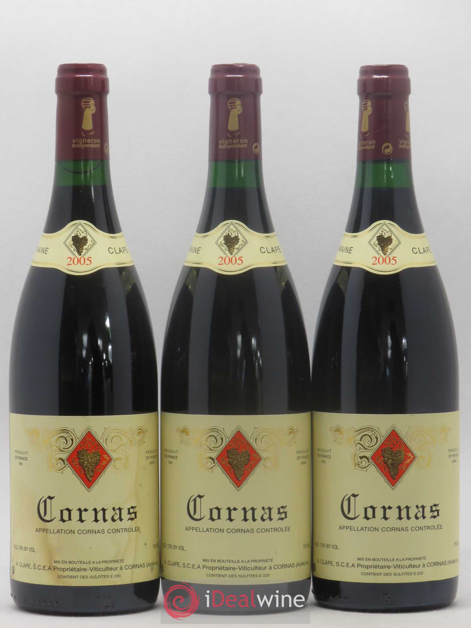 Cornas Auguste Clape 2005 - Lot de 3 bouteilles - 0