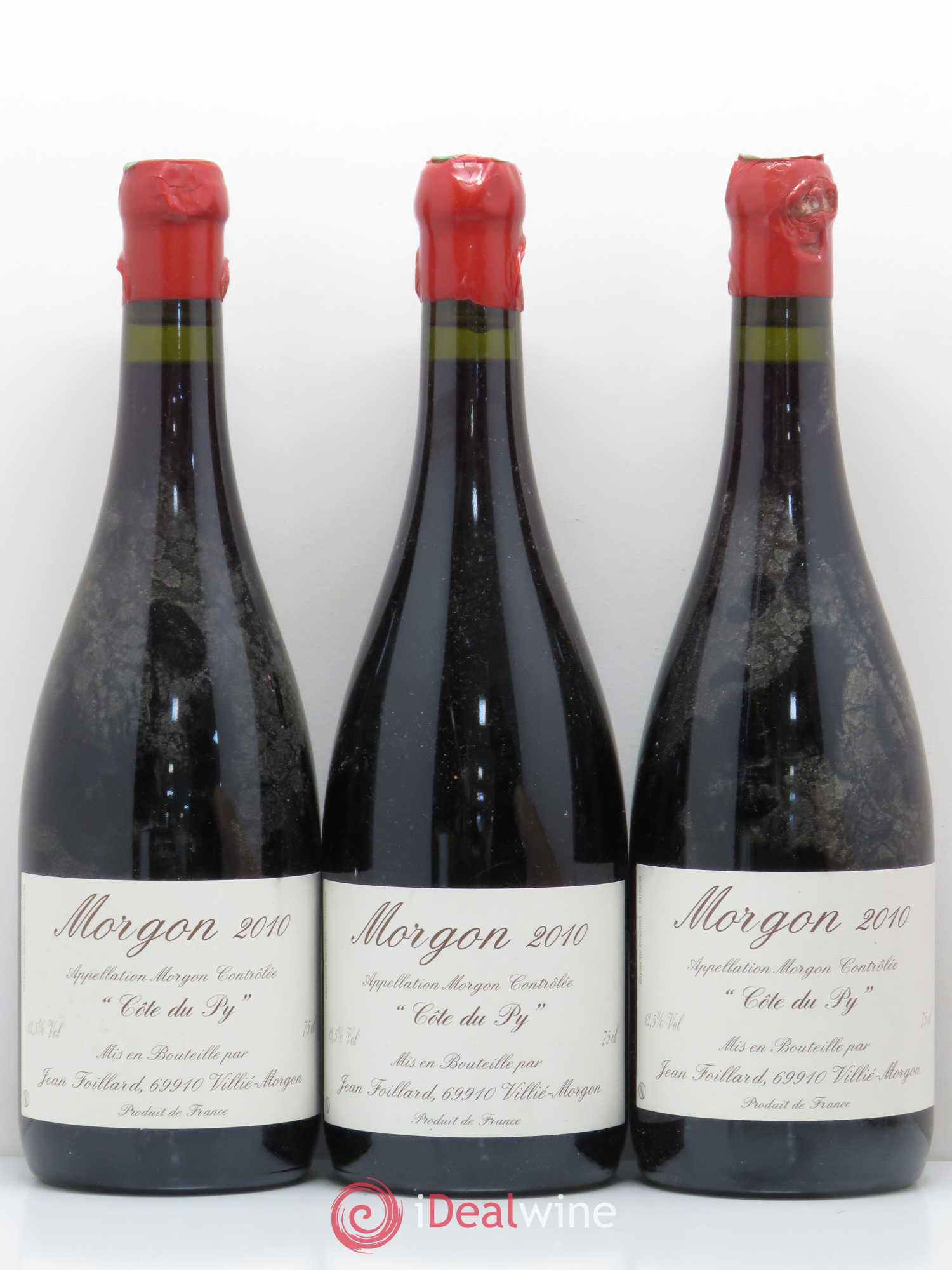 Morgon Côte du Py Jean Foillard 2010 - Lot de 3 bouteilles - 0