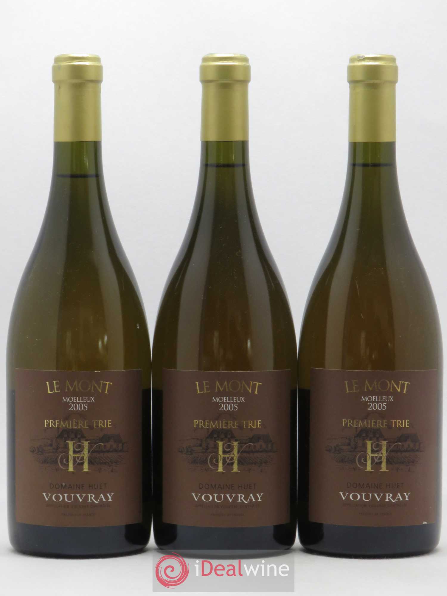 Vouvray Le Mont Moelleux 1ère Trie Domaine Huet 2005 - Lotto di 3 bottiglie - 0