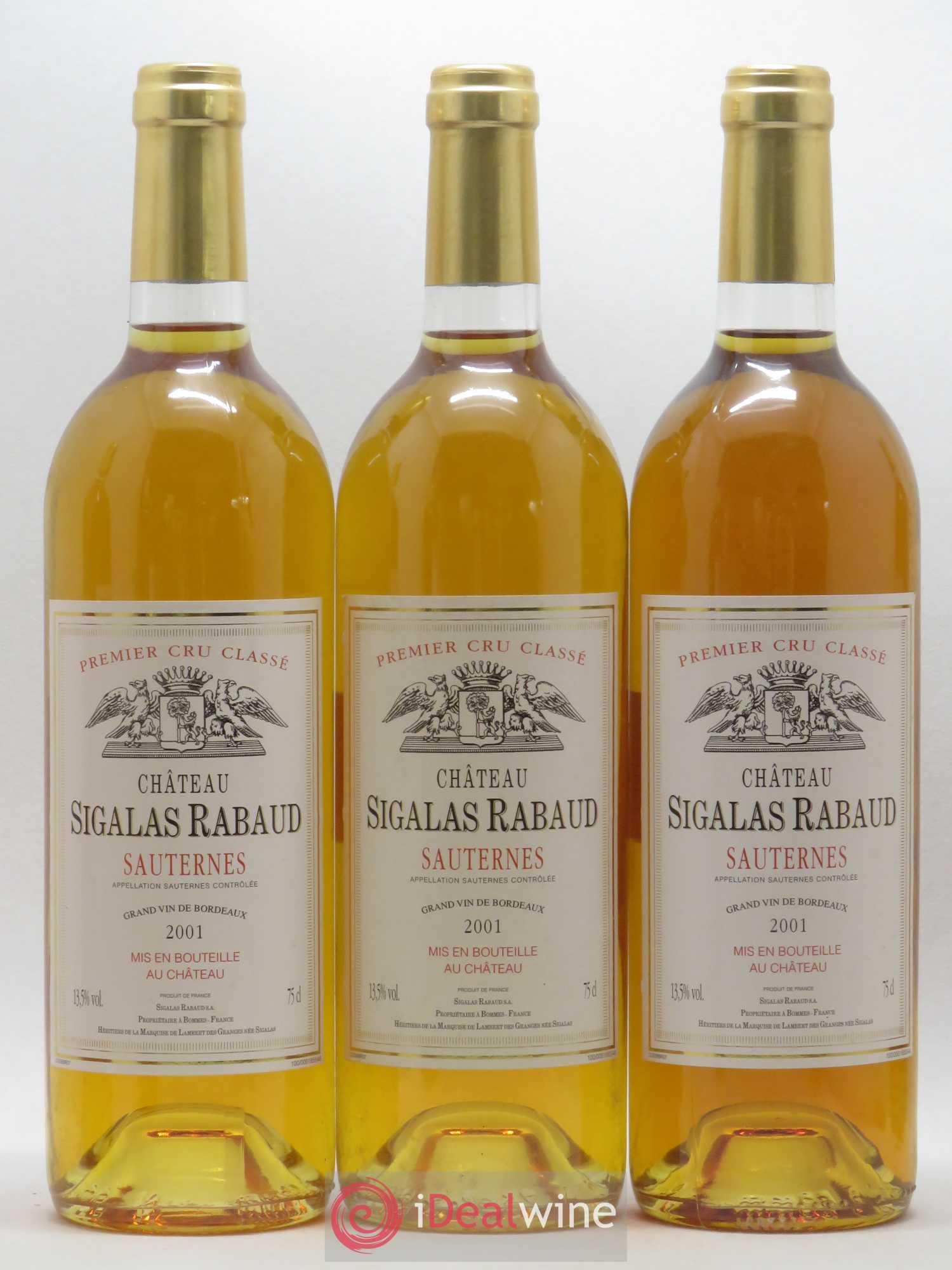 Château Sigalas Rabaud 1er Grand Cru Classé 2001 - Lotto di 6 bottiglie - 1