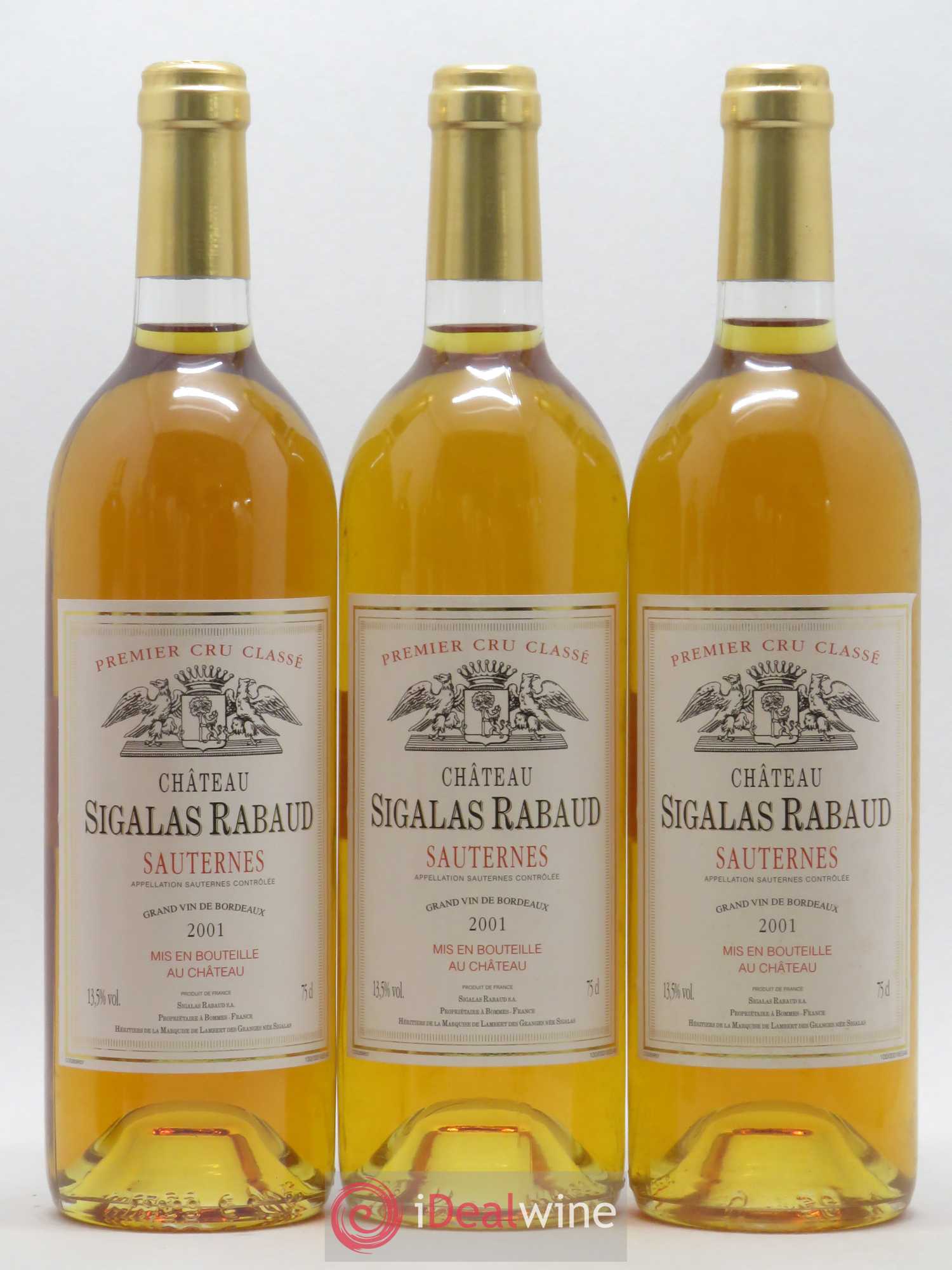 Château Sigalas Rabaud 1er Grand Cru Classé 2001 - Lotto di 6 bottiglie - 2