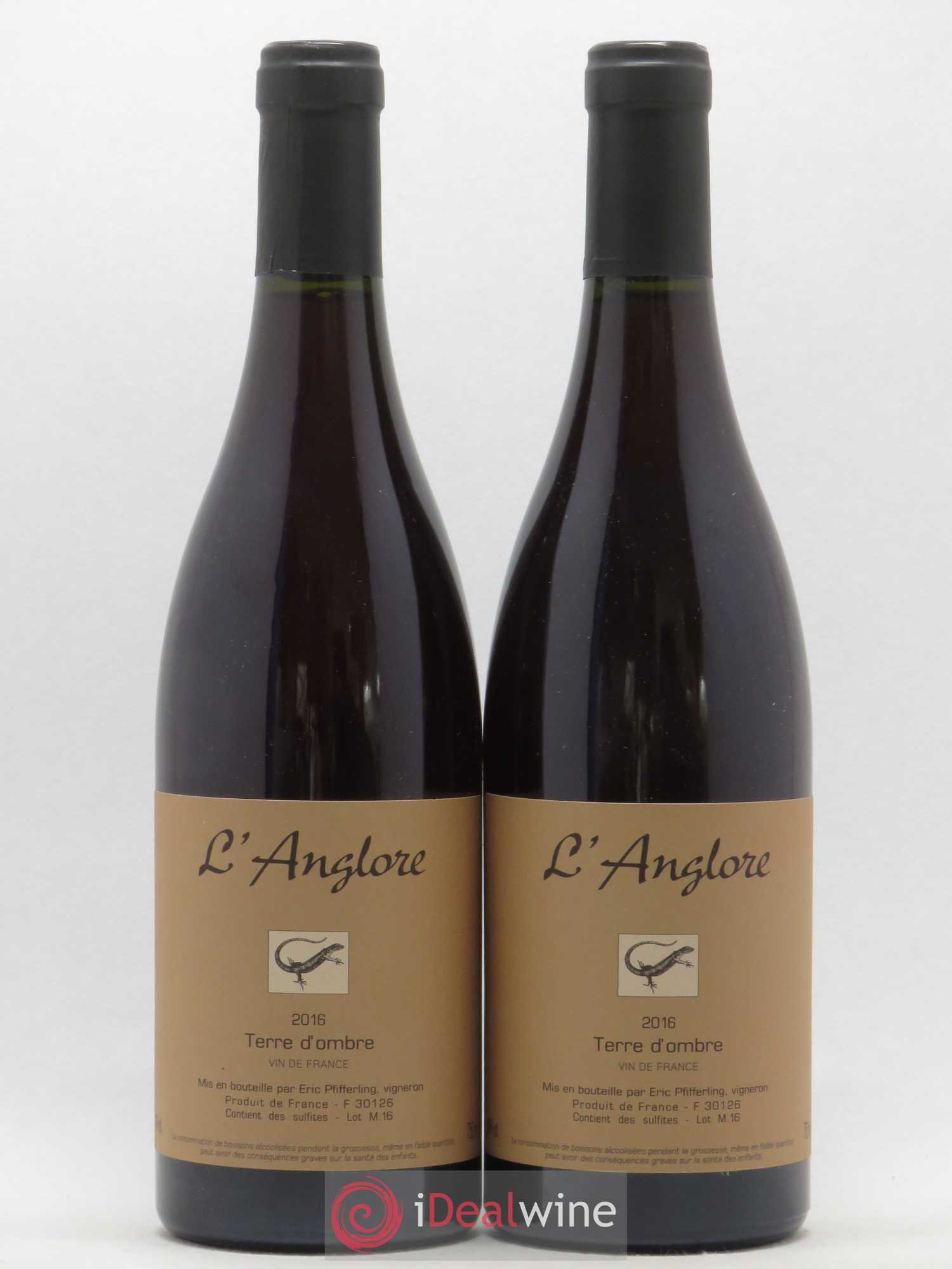 Vin de France Terre d'Ombre L'Anglore 2016 - Lot de 2 bouteilles - 0