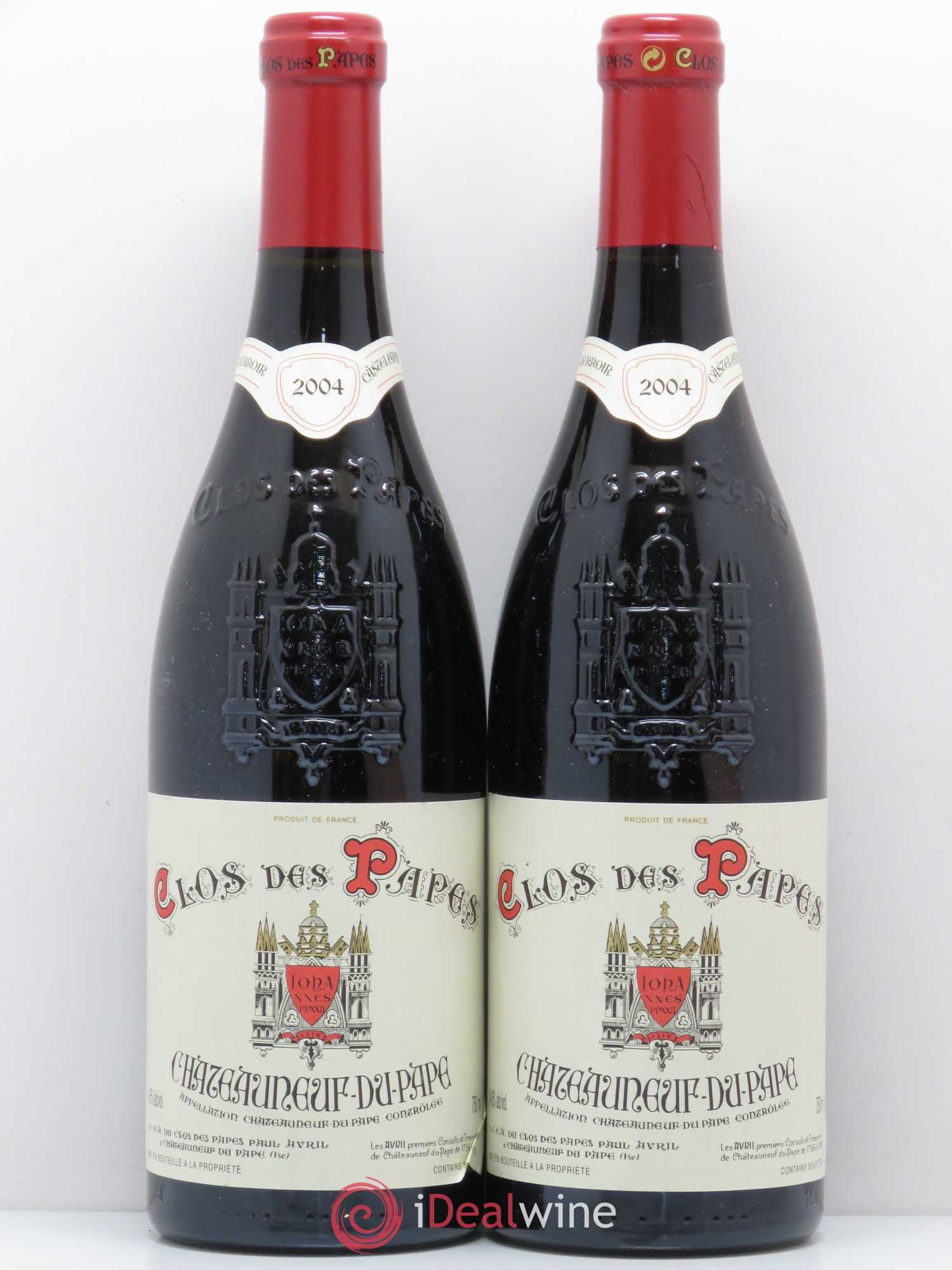 Châteauneuf-du-Pape Clos des Papes - Paul Avril 2004 - Lot de 2 bouteilles - 0