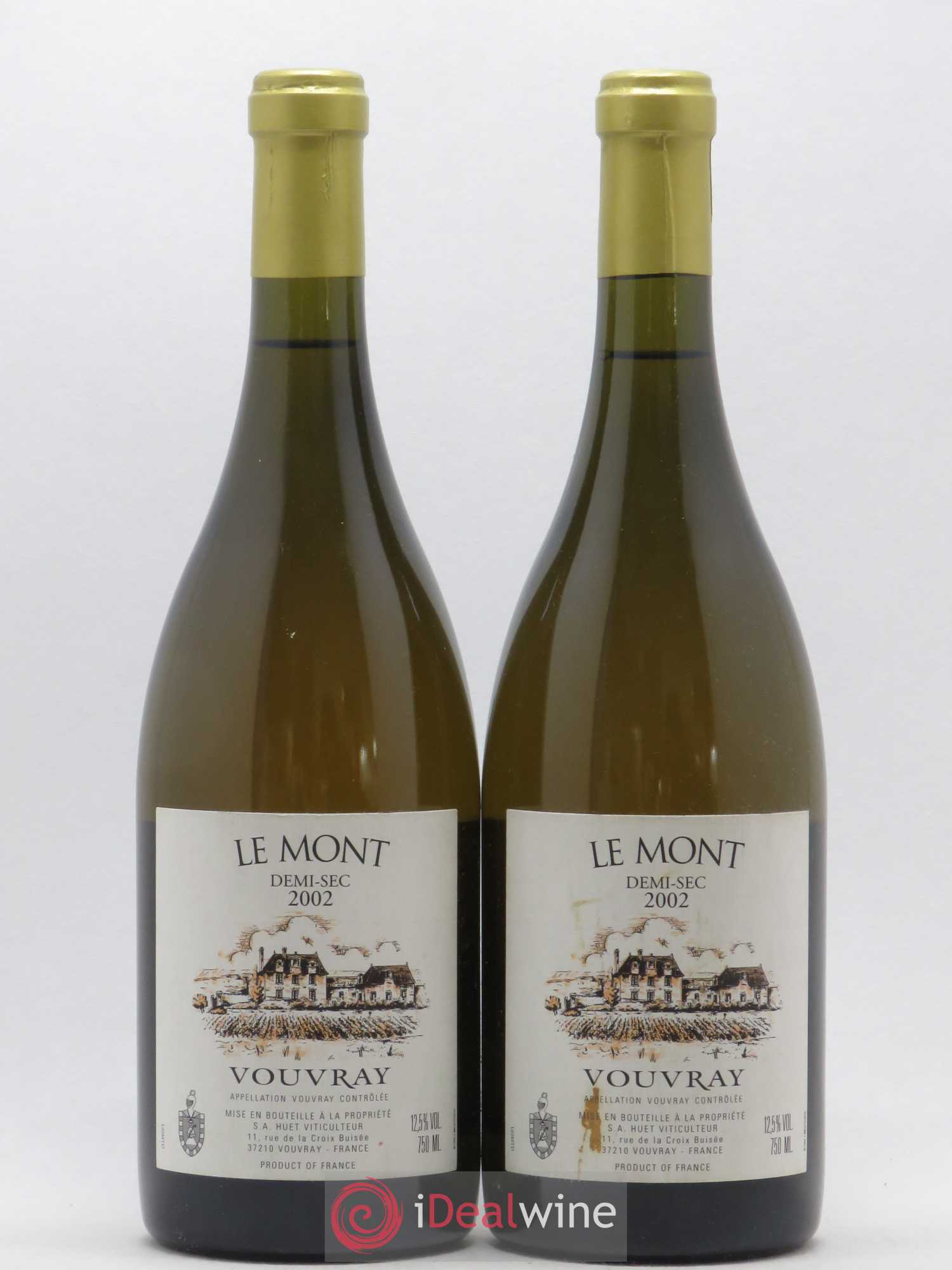 Vouvray Le Mont Demi-Sec Domaine Huet 2002 - Lot de 2 bouteilles - 0