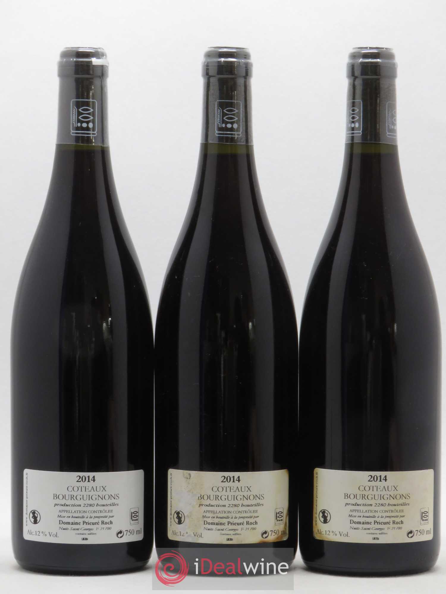 Coteaux Bourguignons Prieuré Roch (sans prix de réserve) 2014 - Lot de 3 bouteilles - 1