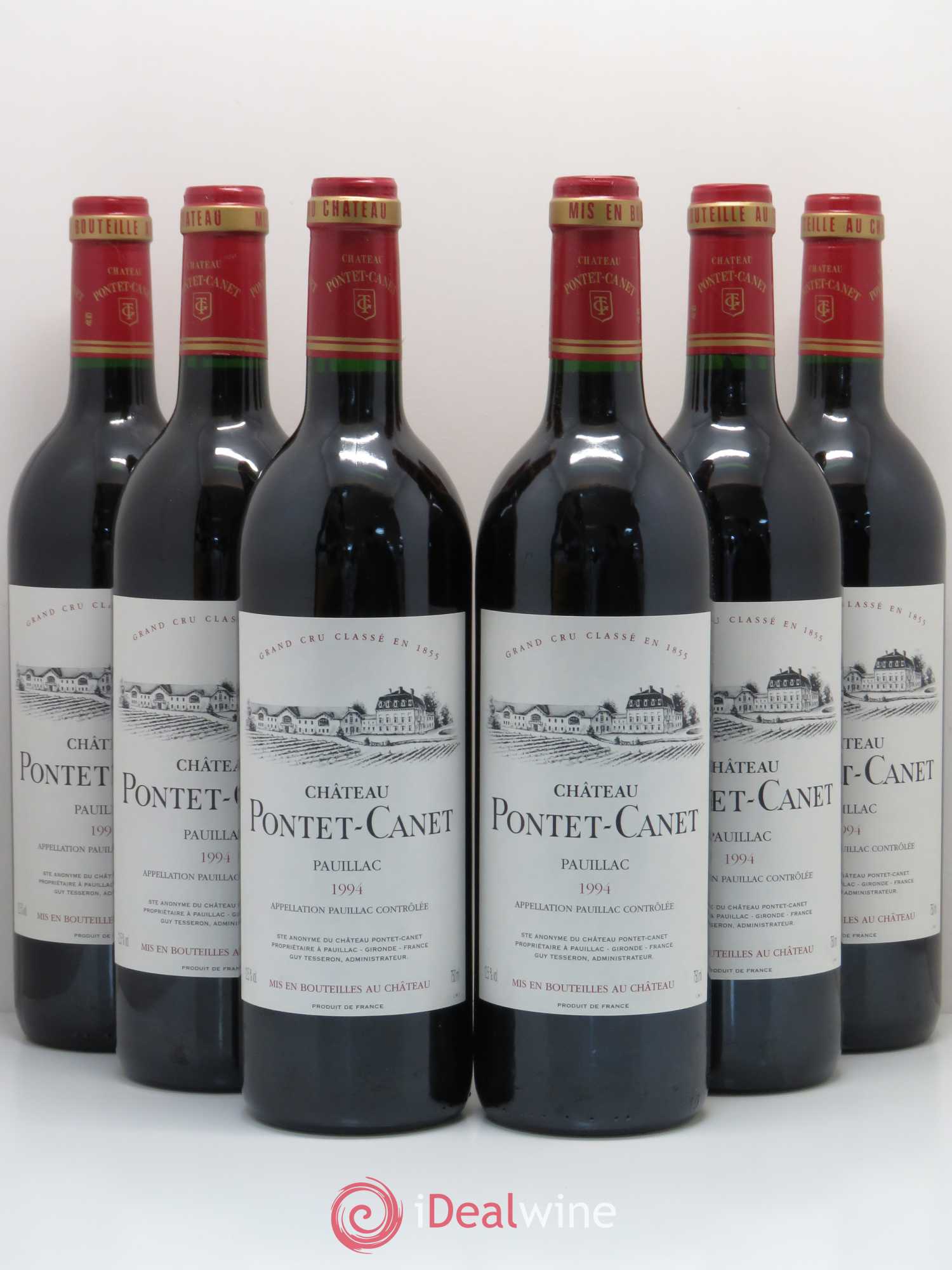 Château Pontet Canet 5ème Grand Cru Classé 1994 - Lot de 6 bouteilles - 0
