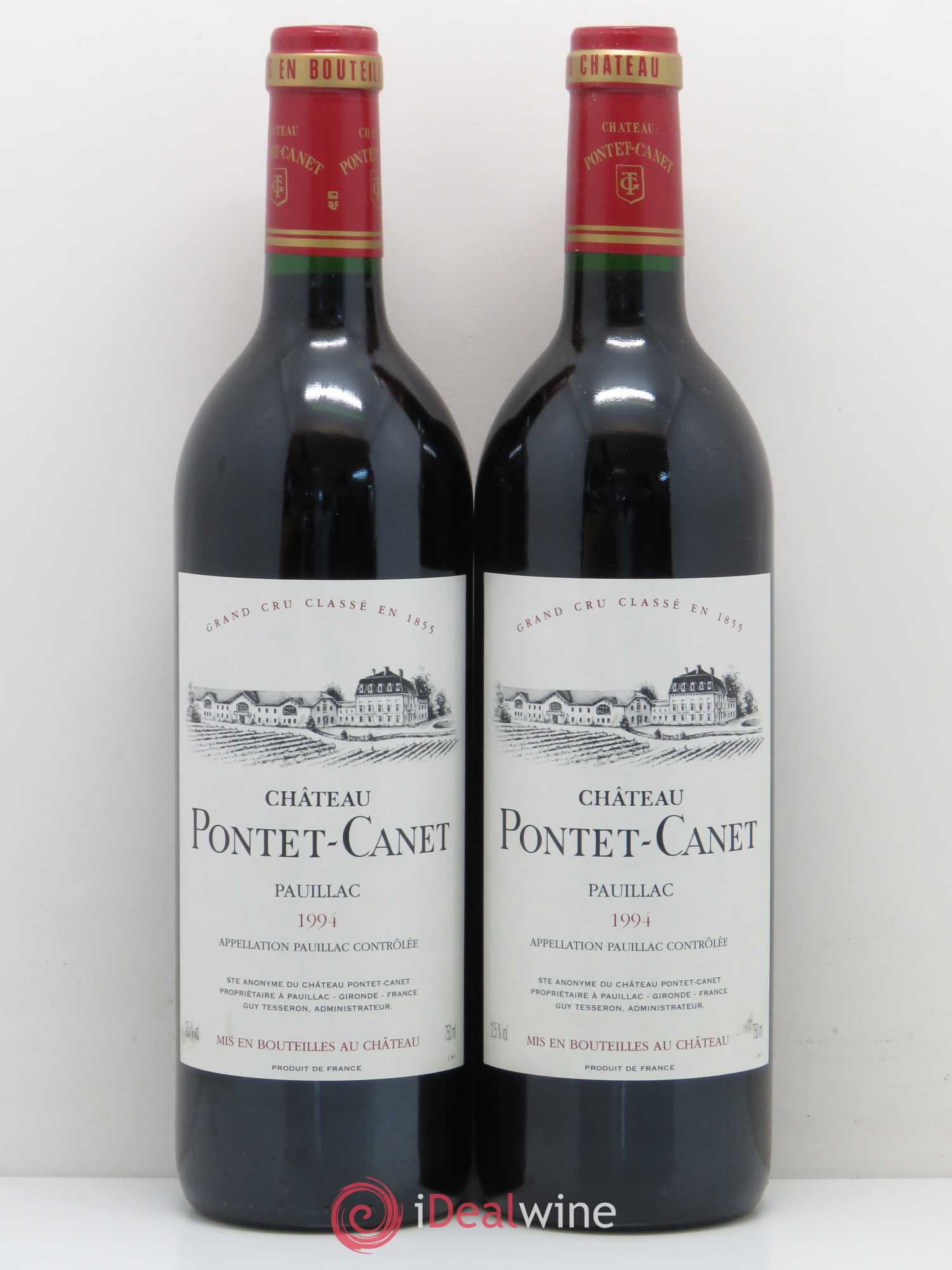 Château Pontet Canet 5ème Grand Cru Classé 1994 - Lot de 2 bouteilles - 0