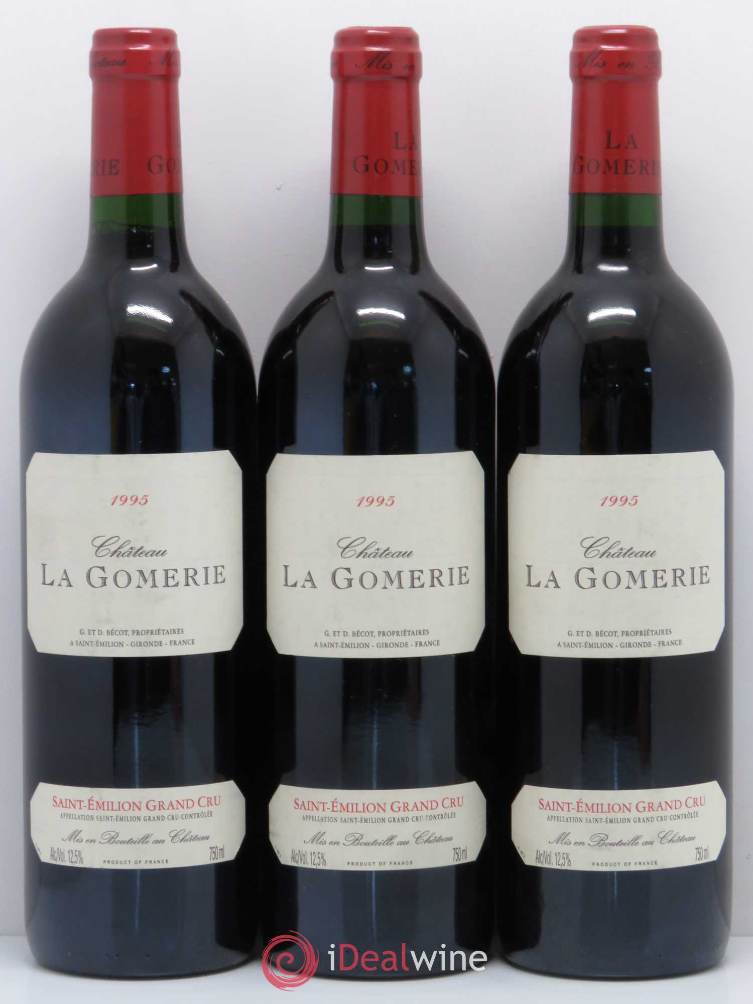 Château La Gomerie 1995 - Lot de 3 bouteilles - 0