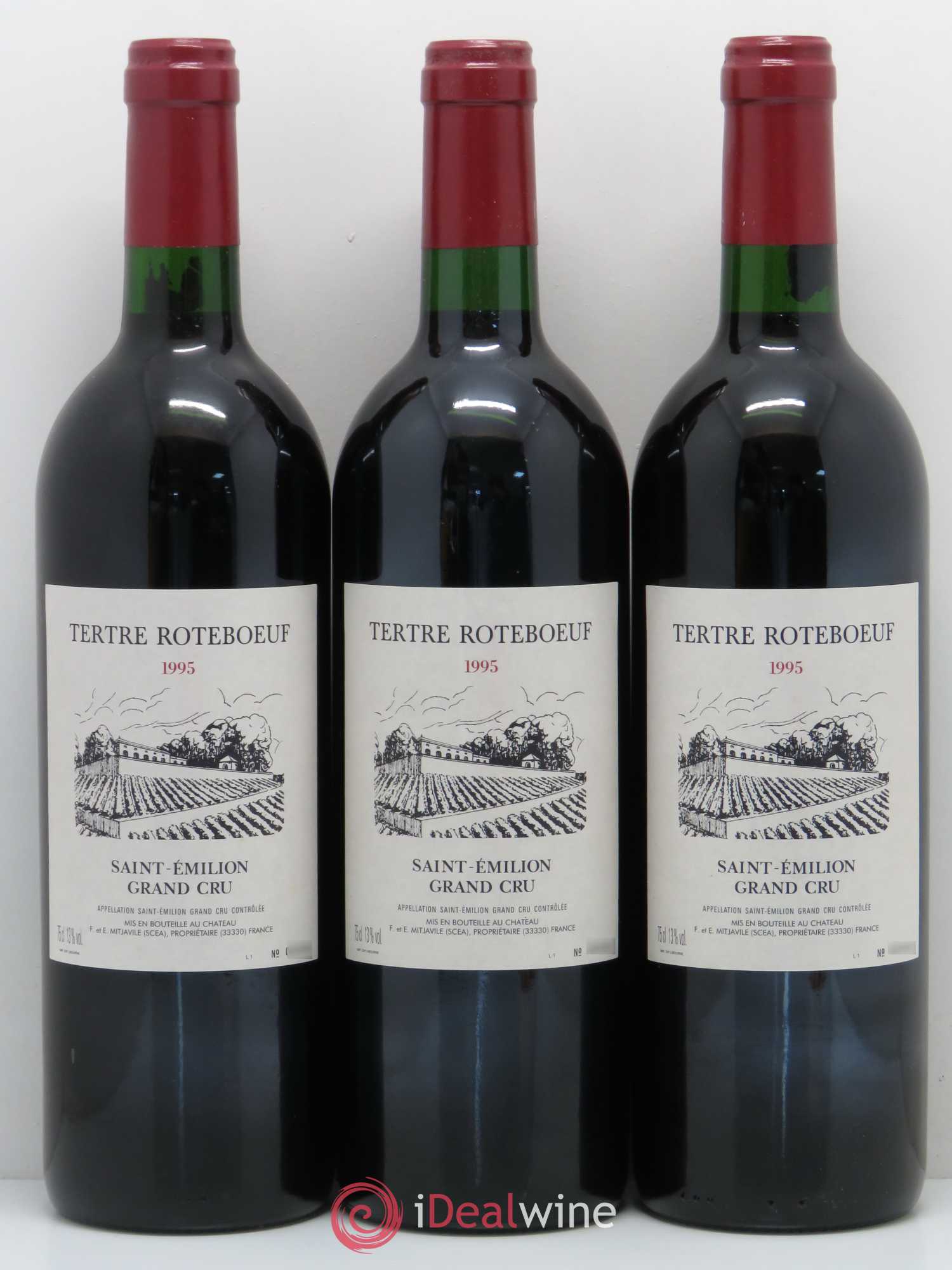 Château Tertre Roteboeuf 1995 - Posten von 3 Flaschen - 0