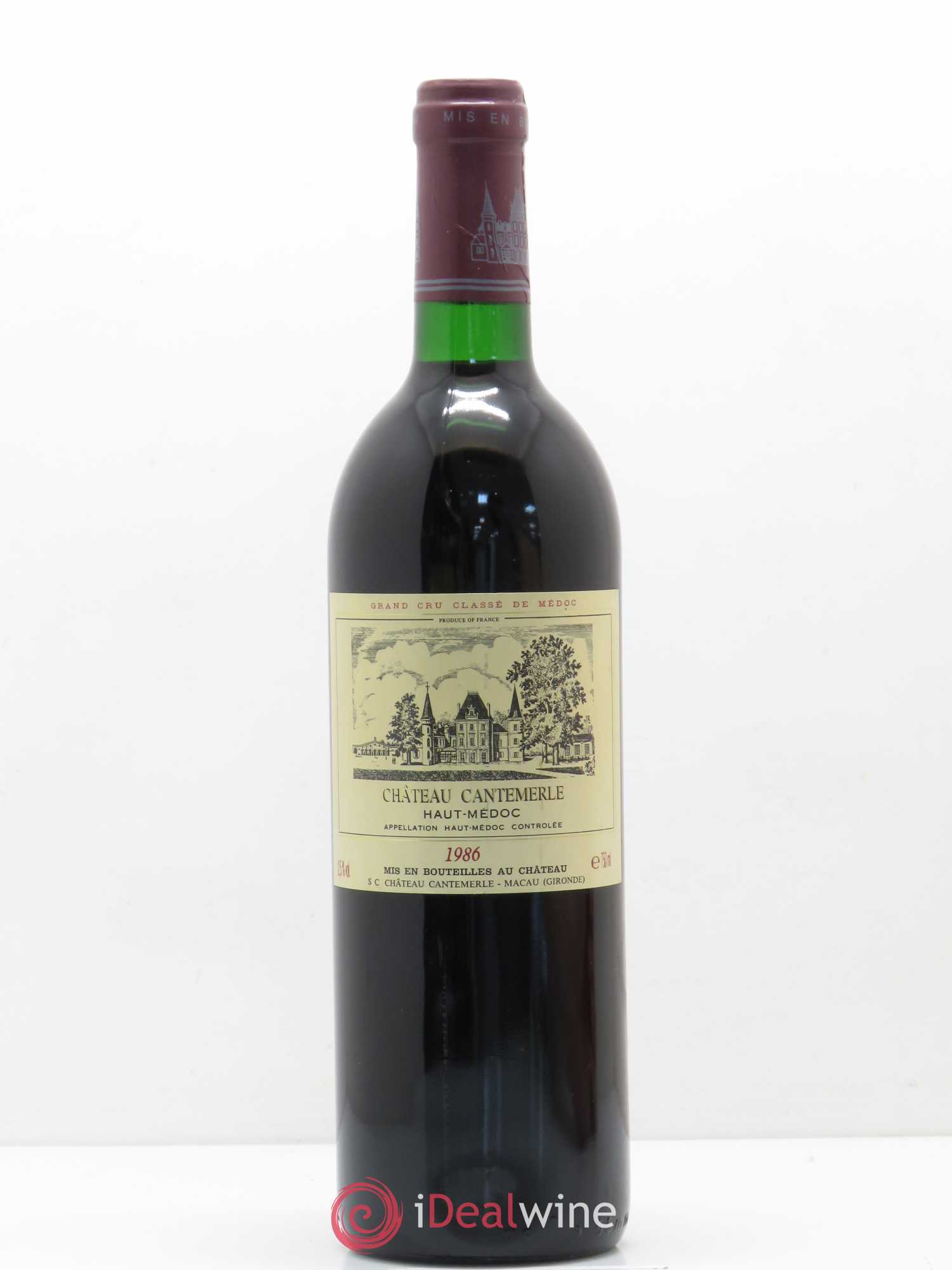 Château Cantemerle 5ème Grand Cru Classé 1986 - Lot de 1 bouteille - 0