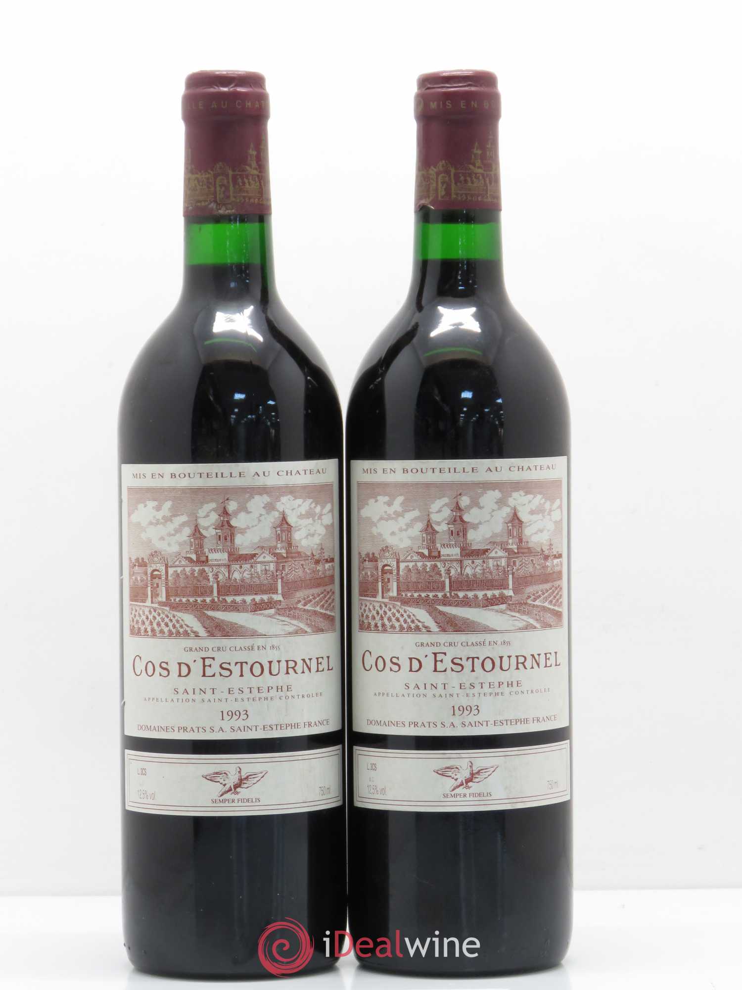 Cos d'Estournel 2ème Grand Cru Classé 1993 - Lot de 2 bouteilles - 0