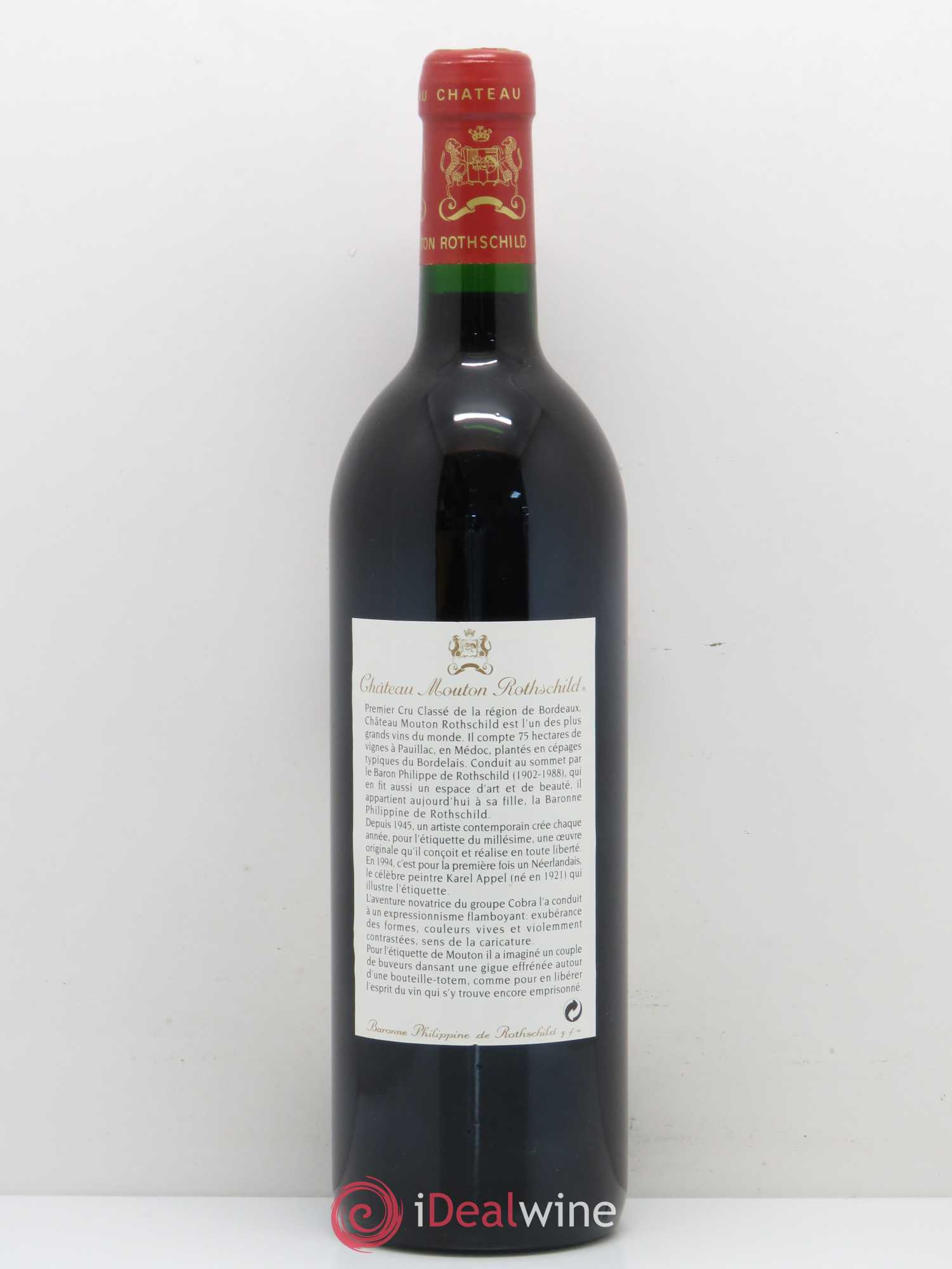 Château Mouton Rothschild 1er Grand Cru Classé 1994 - Lot de 1 bouteille - 1