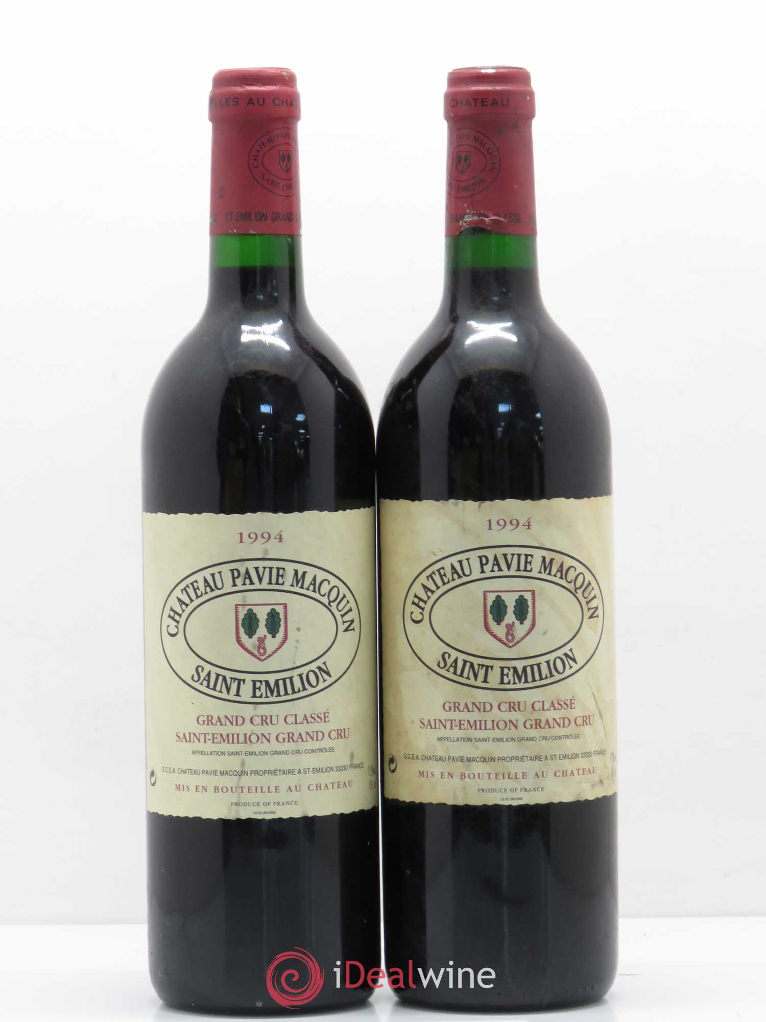 Château Pavie Macquin 1er Grand Cru Classé B 1994 - Lot de 2 bouteilles - 0