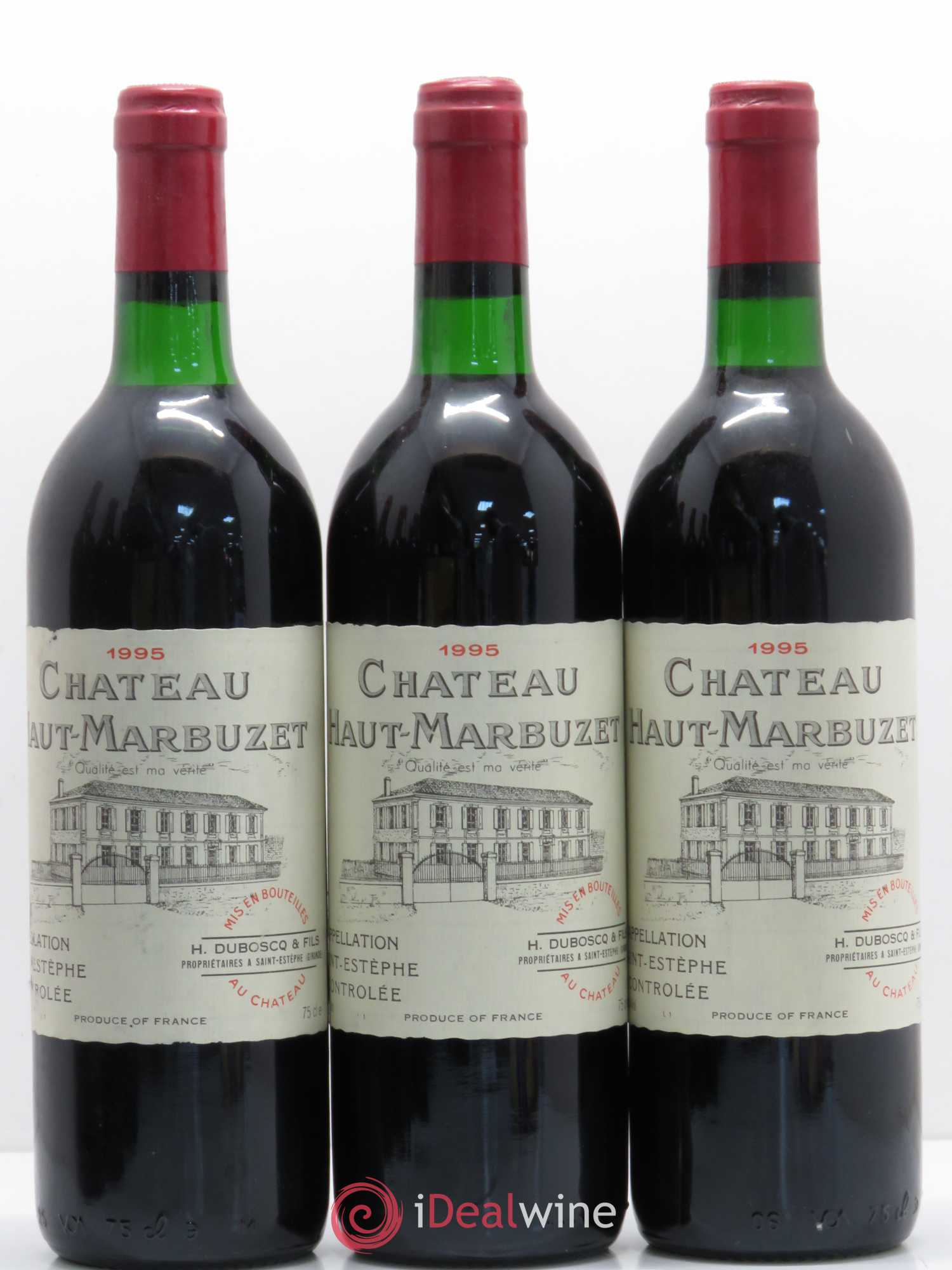 Château Haut Marbuzet 1995 - Lot de 6 bouteilles - 1