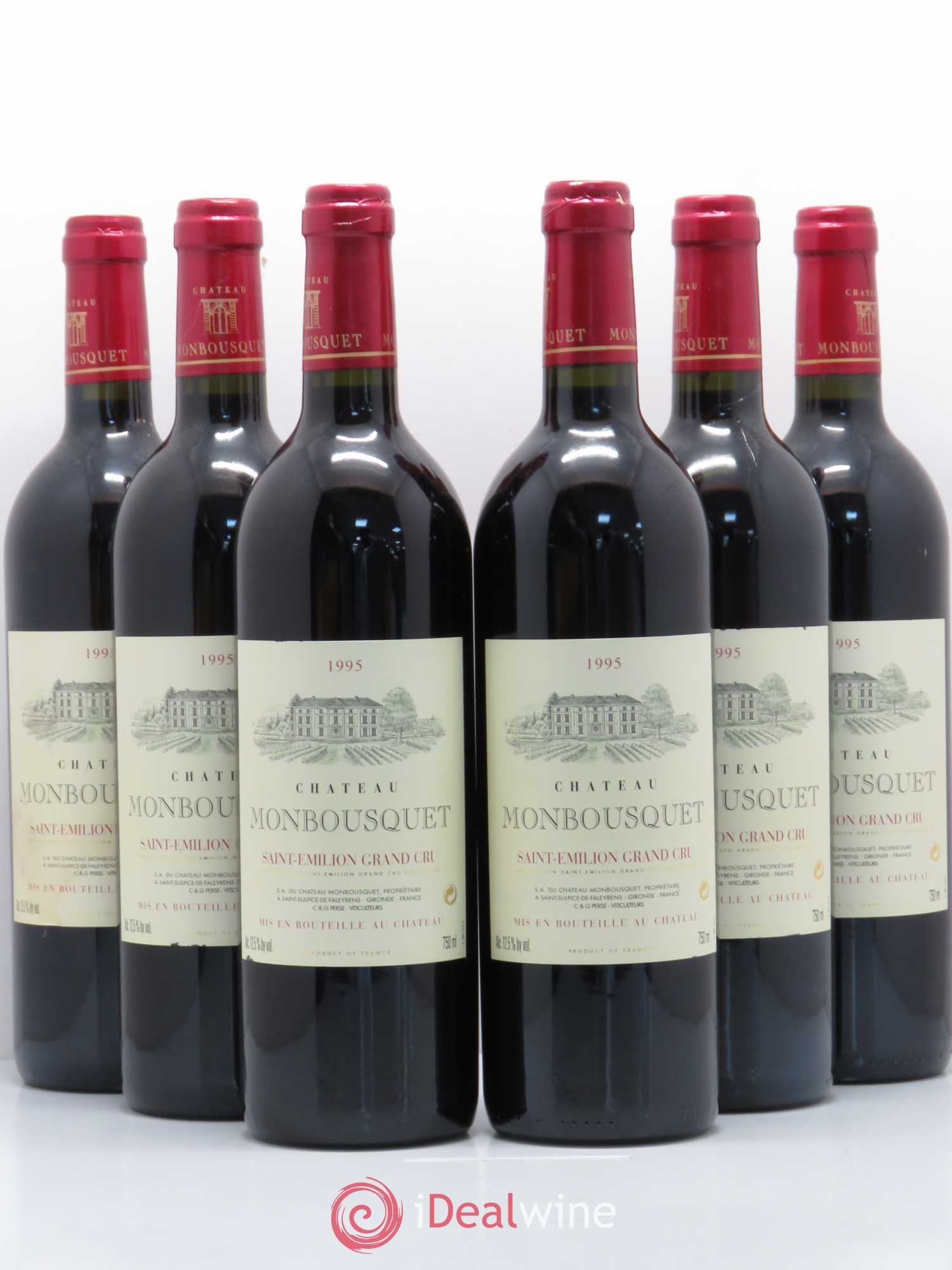 Château Monbousquet Grand Cru Classé 1995 - Lot de 6 bouteilles - 0
