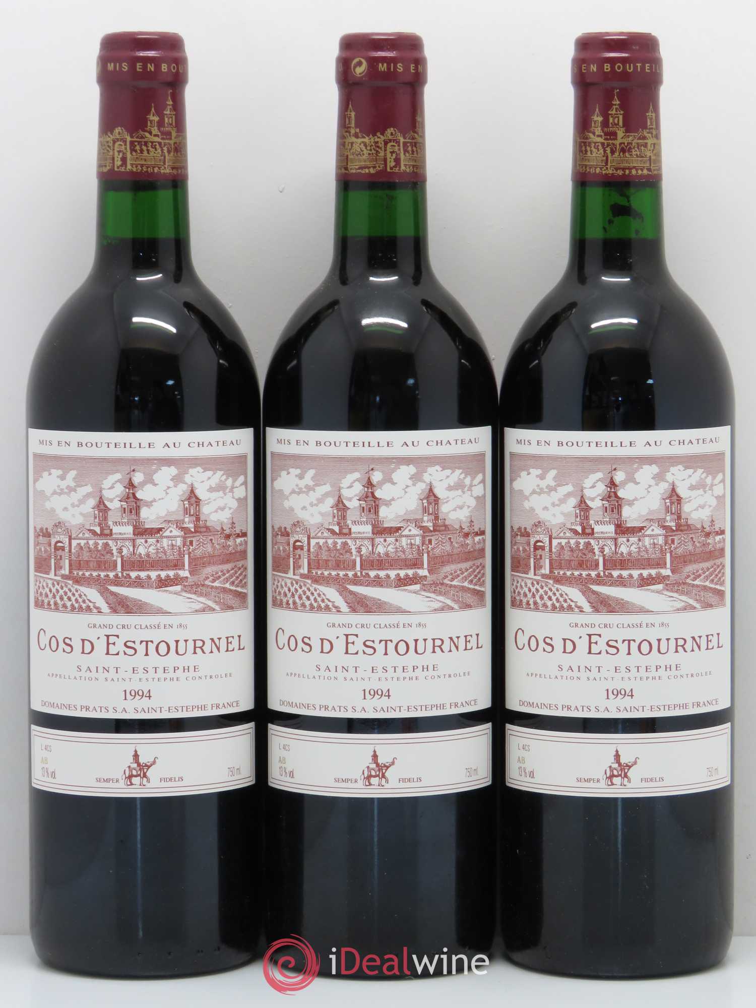 Cos d'Estournel 2ème Grand Cru Classé 1994 - Lot de 3 bouteilles - 0