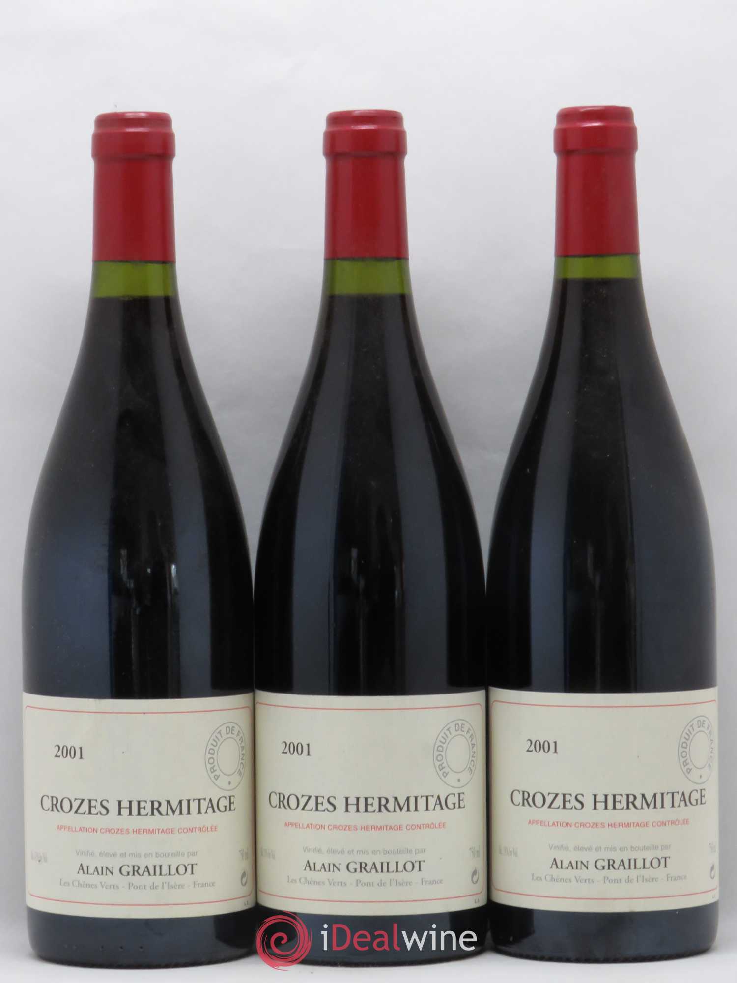 Crozes-Hermitage Domaine Graillot 2001 - Lot de 3 bouteilles - 0