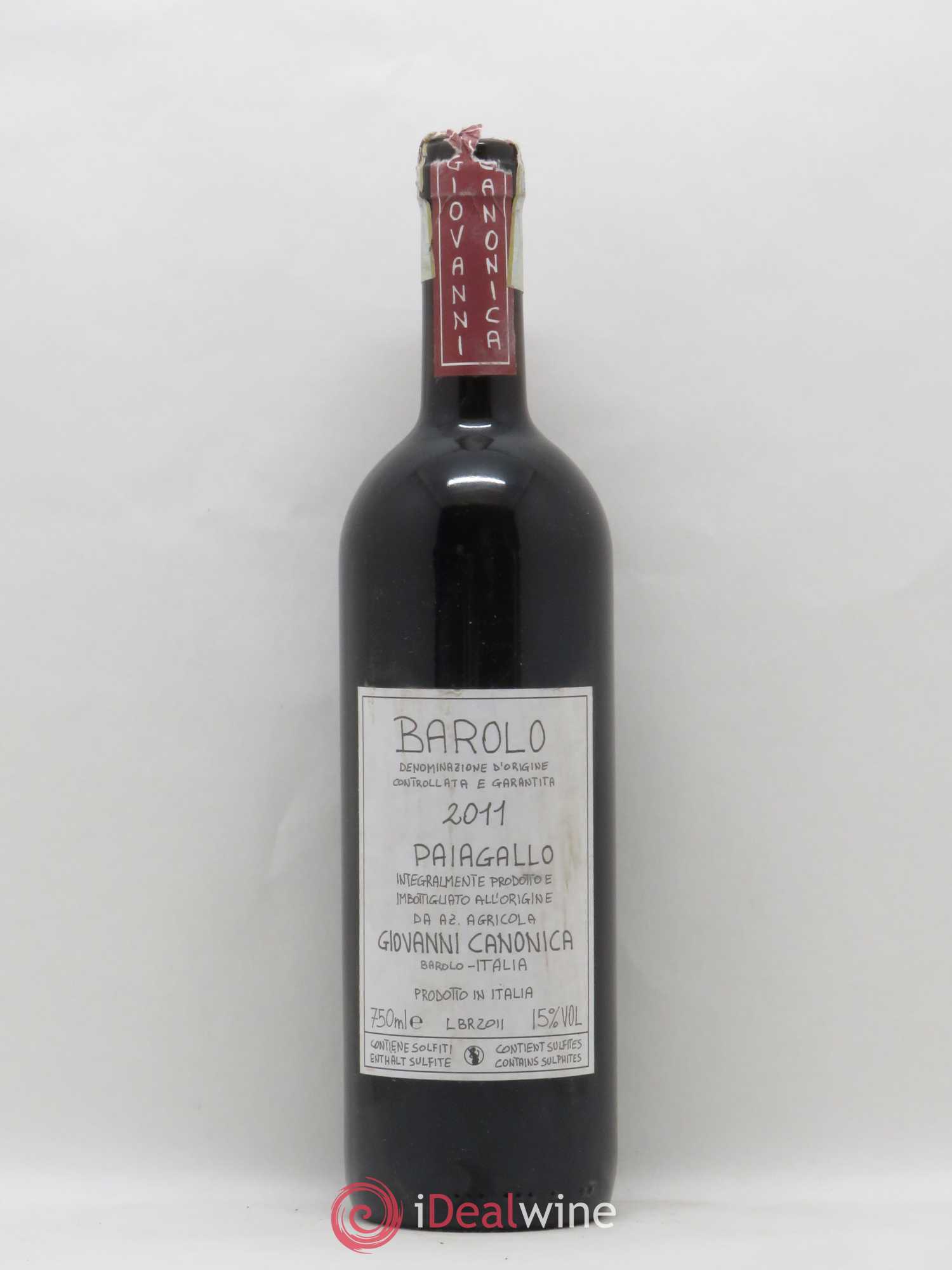 Barolo DOCG Paiagallo Giovanni Canonica 2011 - Lot de 1 bouteille - 0