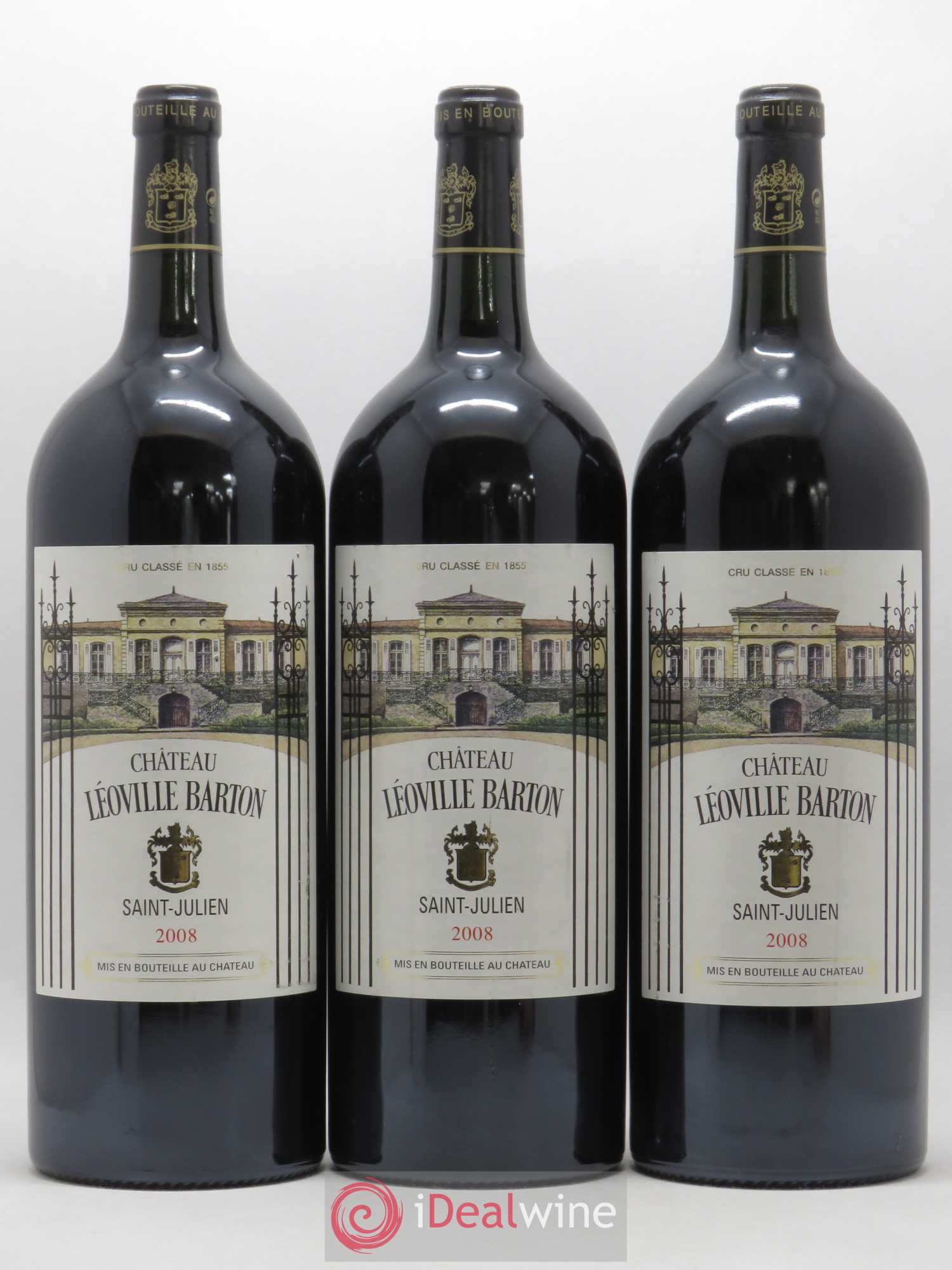 Château Léoville Barton 2ème Grand Cru Classé 2008 - Lot de 3 magnums - 0