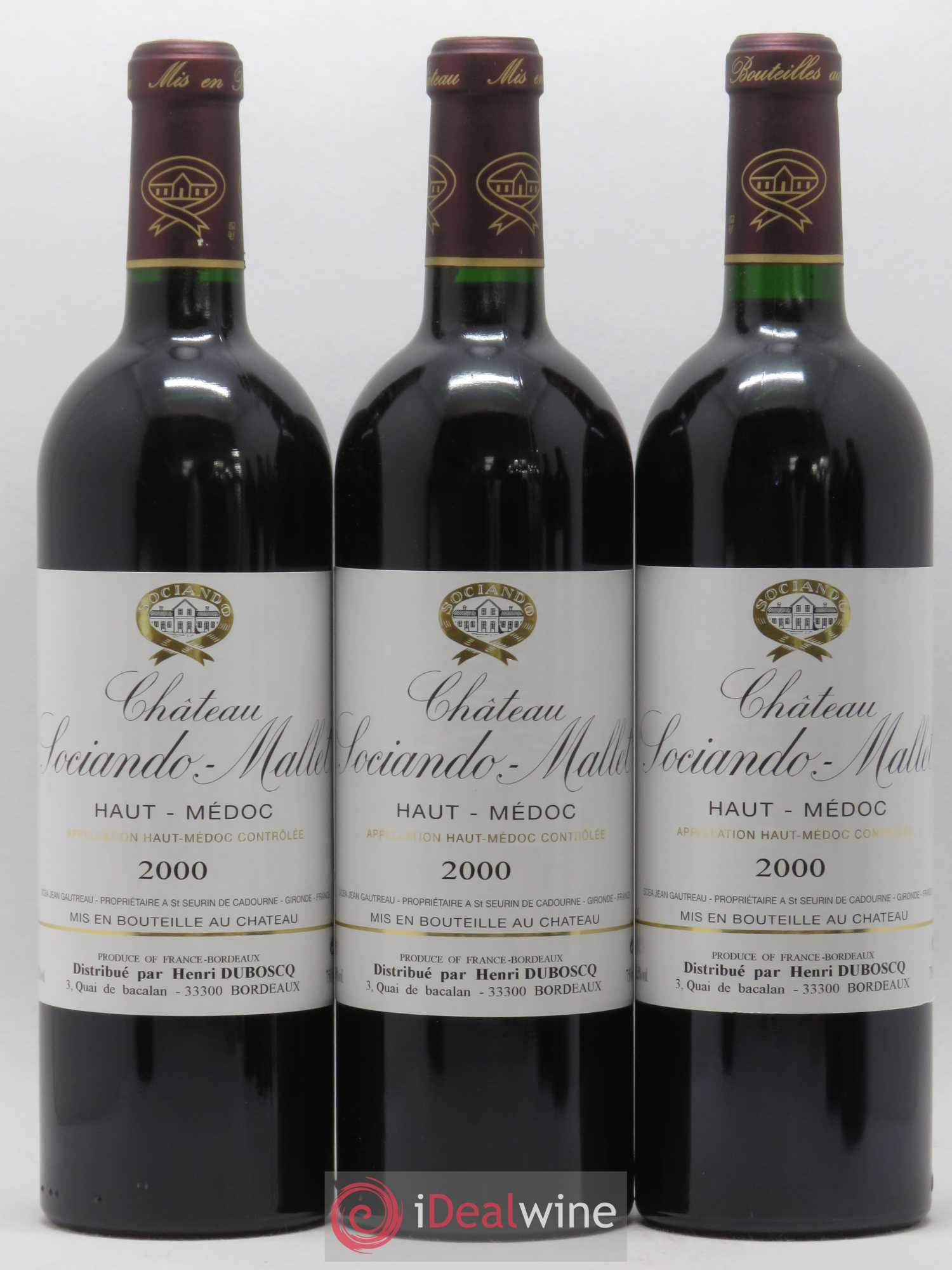 Château Sociando Mallet 2000 - Lot de 12 bouteilles - 2