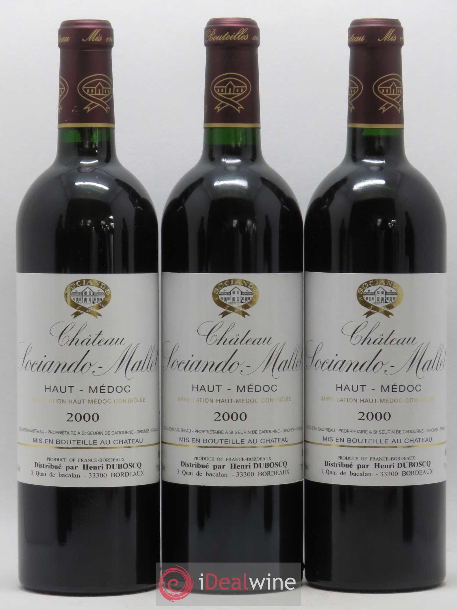Château Sociando Mallet 2000 - Lot de 12 bouteilles - 3