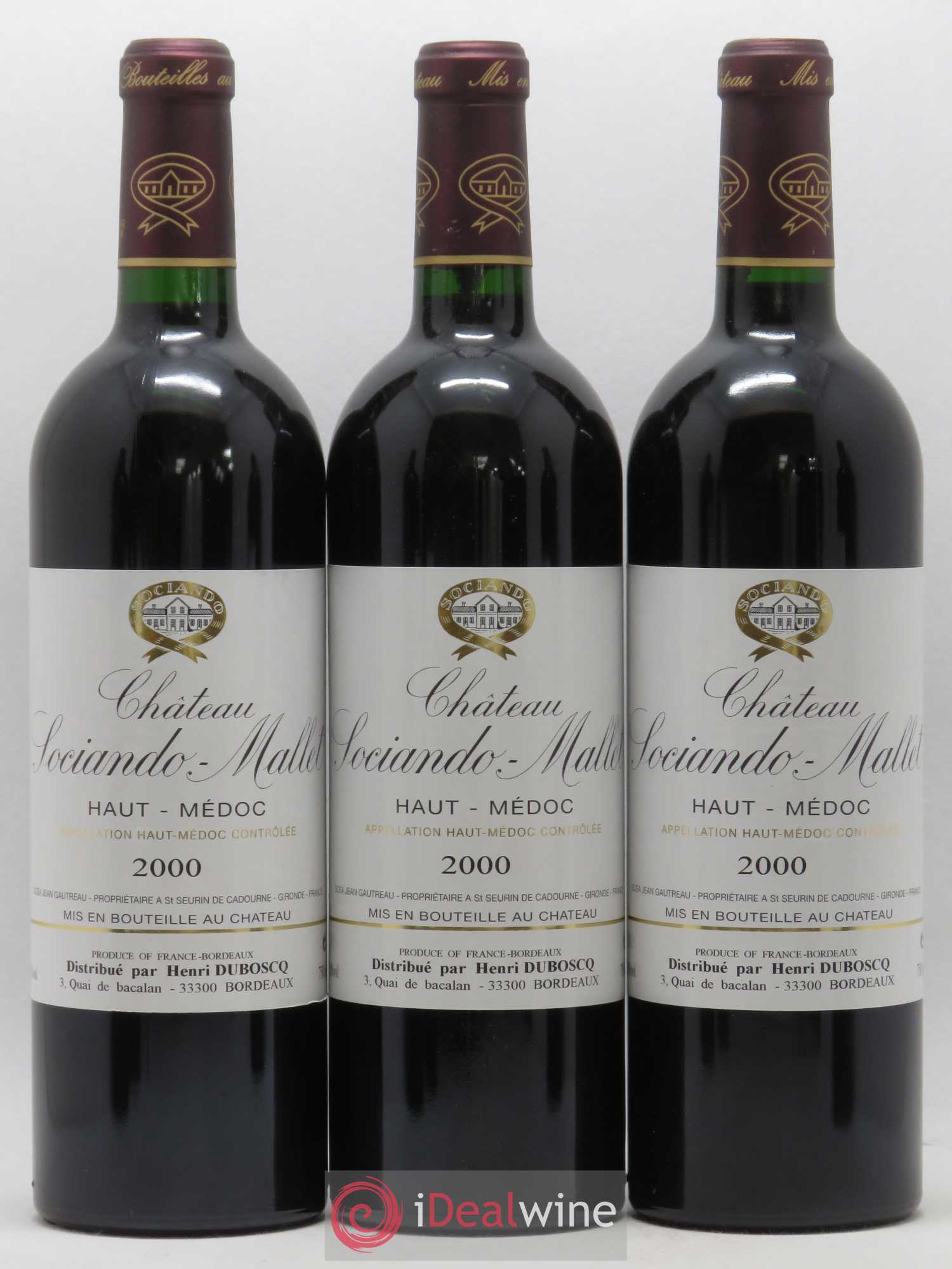 Château Sociando Mallet 2000 - Lot de 12 bouteilles - 4