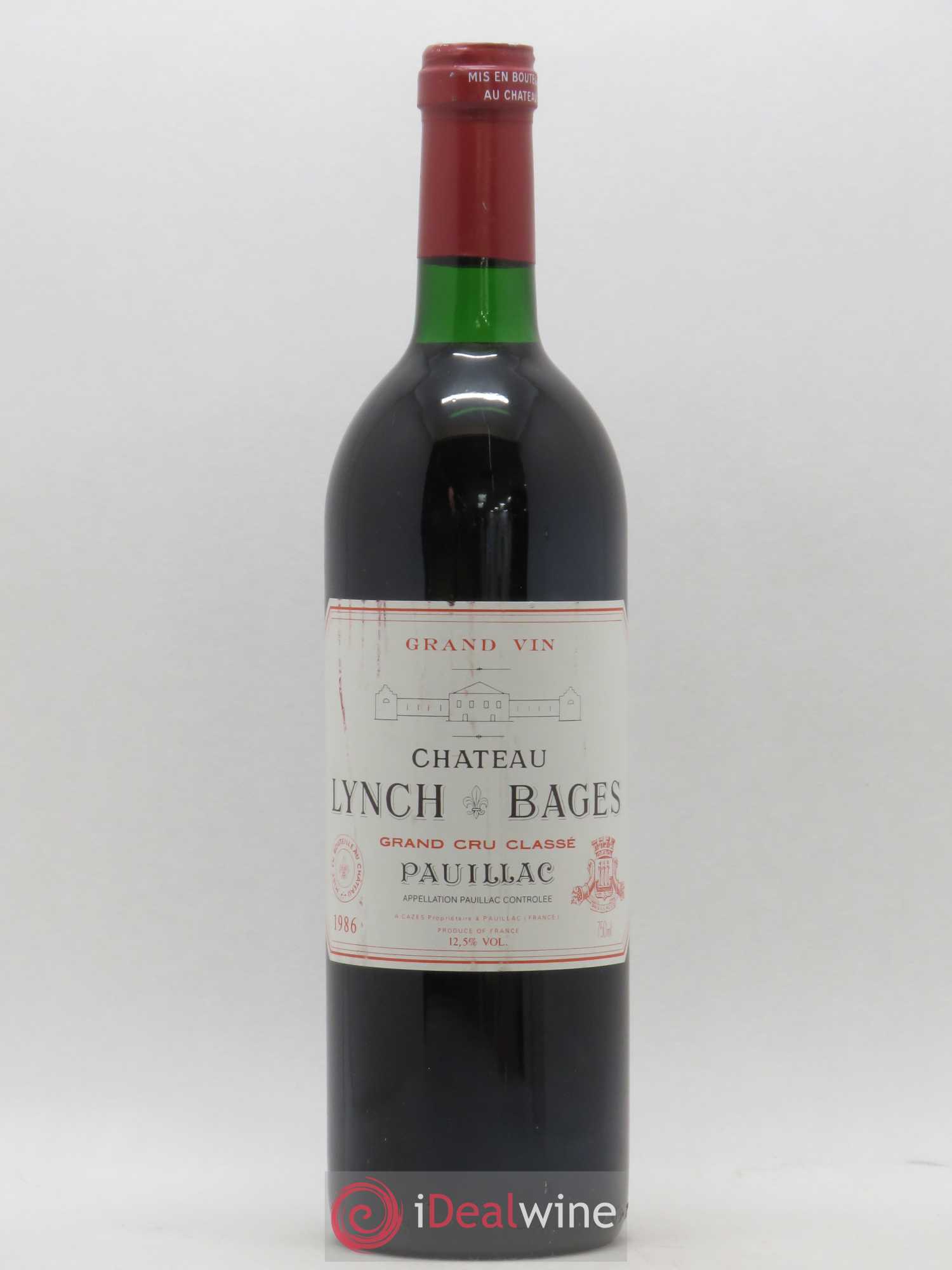 Château Lynch Bages 5ème Grand Cru Classé 1986 - Lot de 1 bouteille - 0