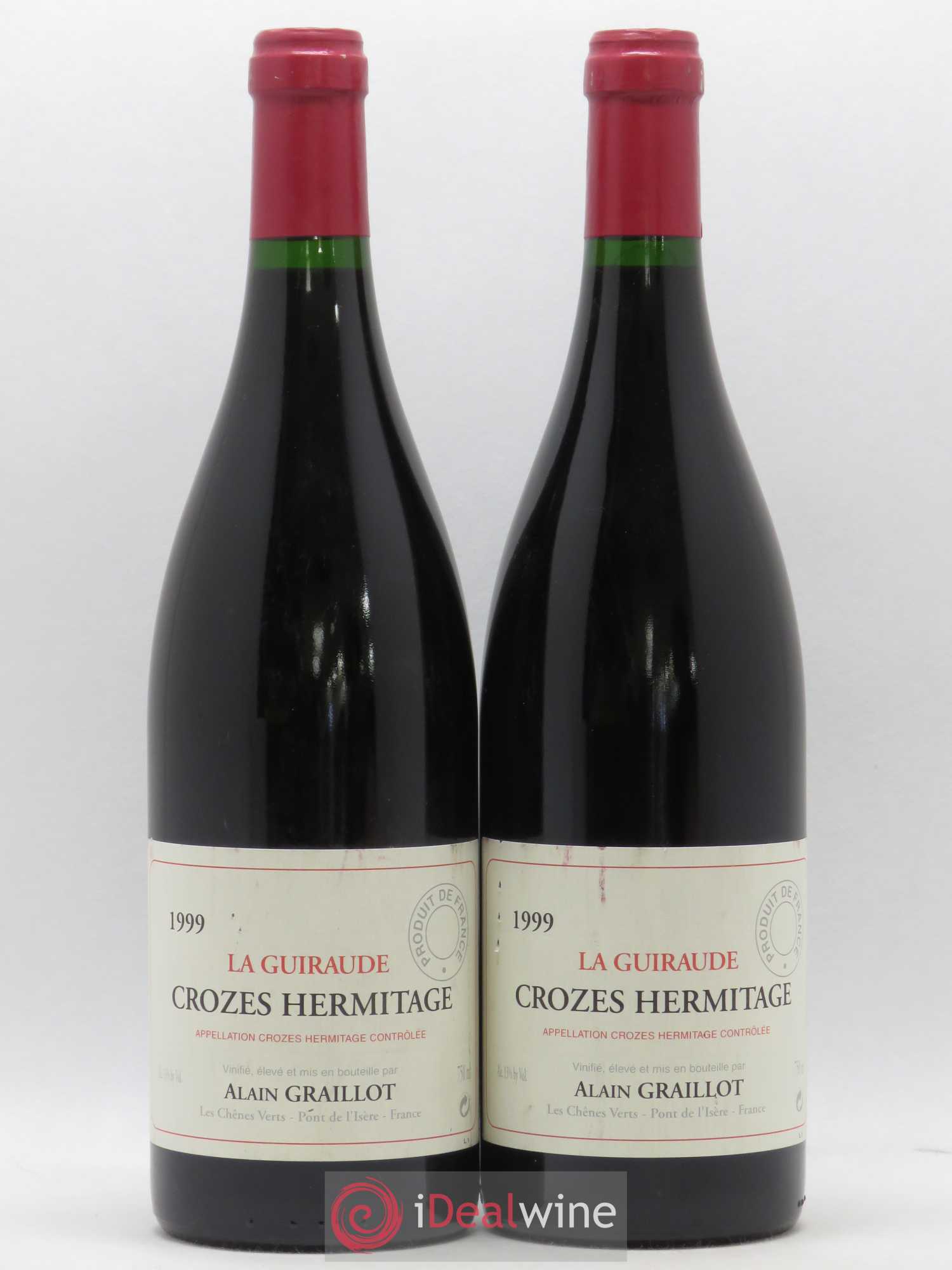 Crozes-Hermitage La Guiraude Domaine Graillot (sans prix de réserve) 1999 - Lot de 2 bouteilles - 0