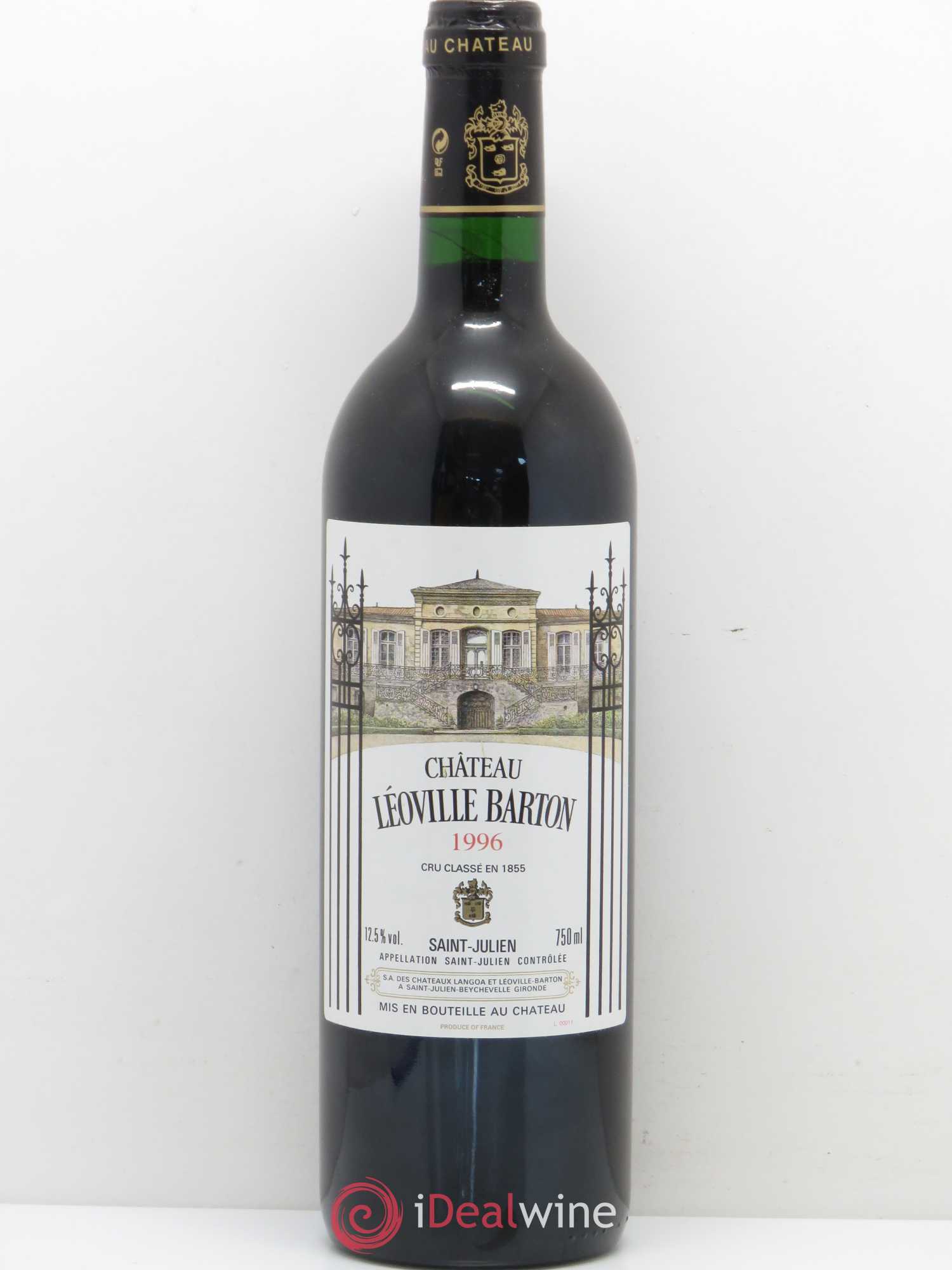 Château Léoville Barton 2ème Grand Cru Classé 1996 - Lot de 1 bouteille - 0