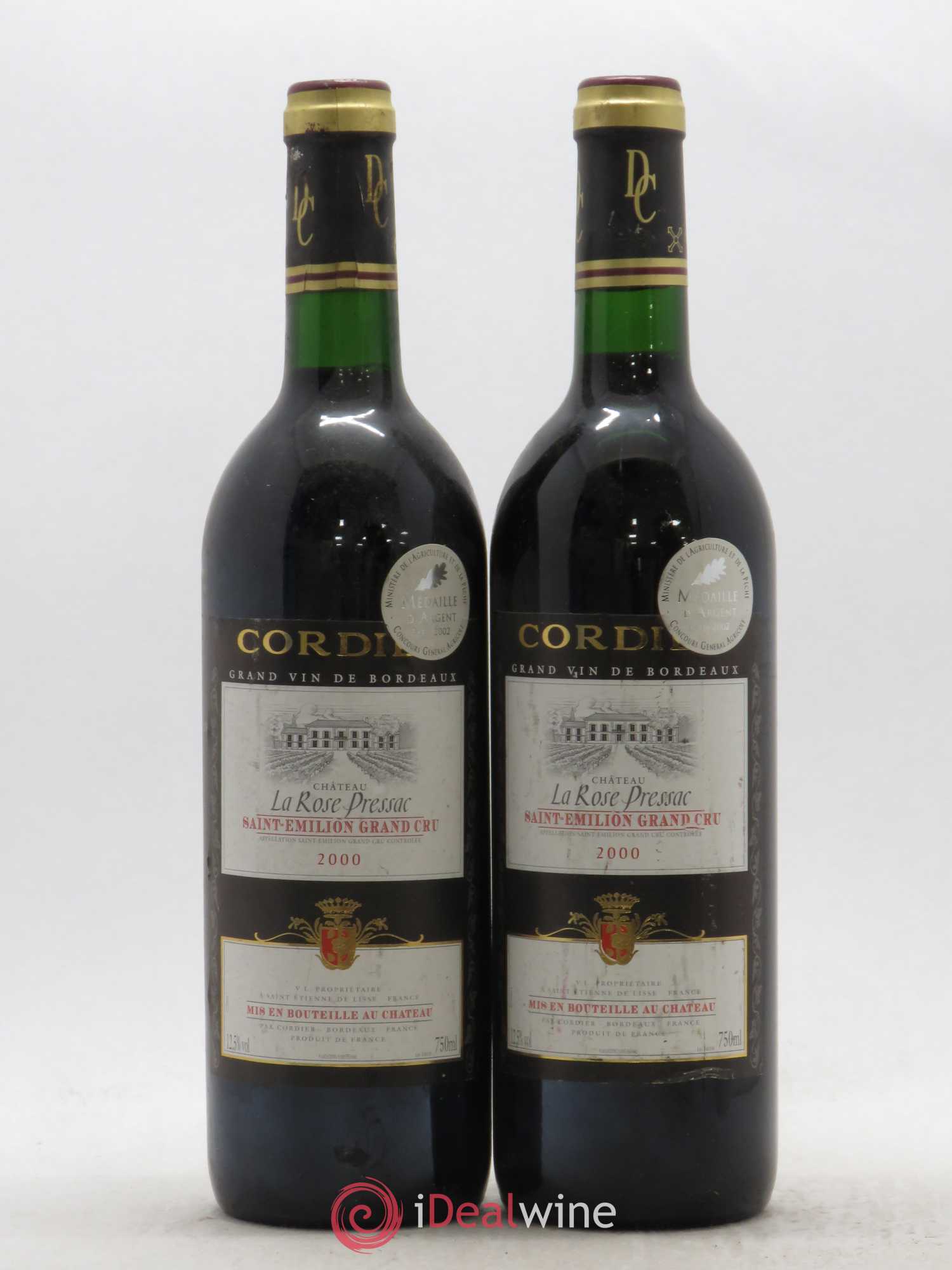 Saint-Émilion Grand Cru Château La Rose Pressac 2000 - Posten von 2 Flaschen - 0