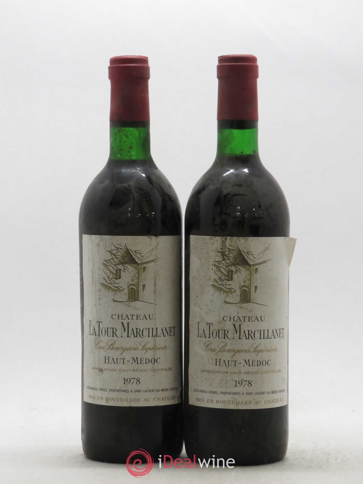 Haut Médoc Château La Tour Marcillanet 1978 - Lot de 2 bouteilles - 0
