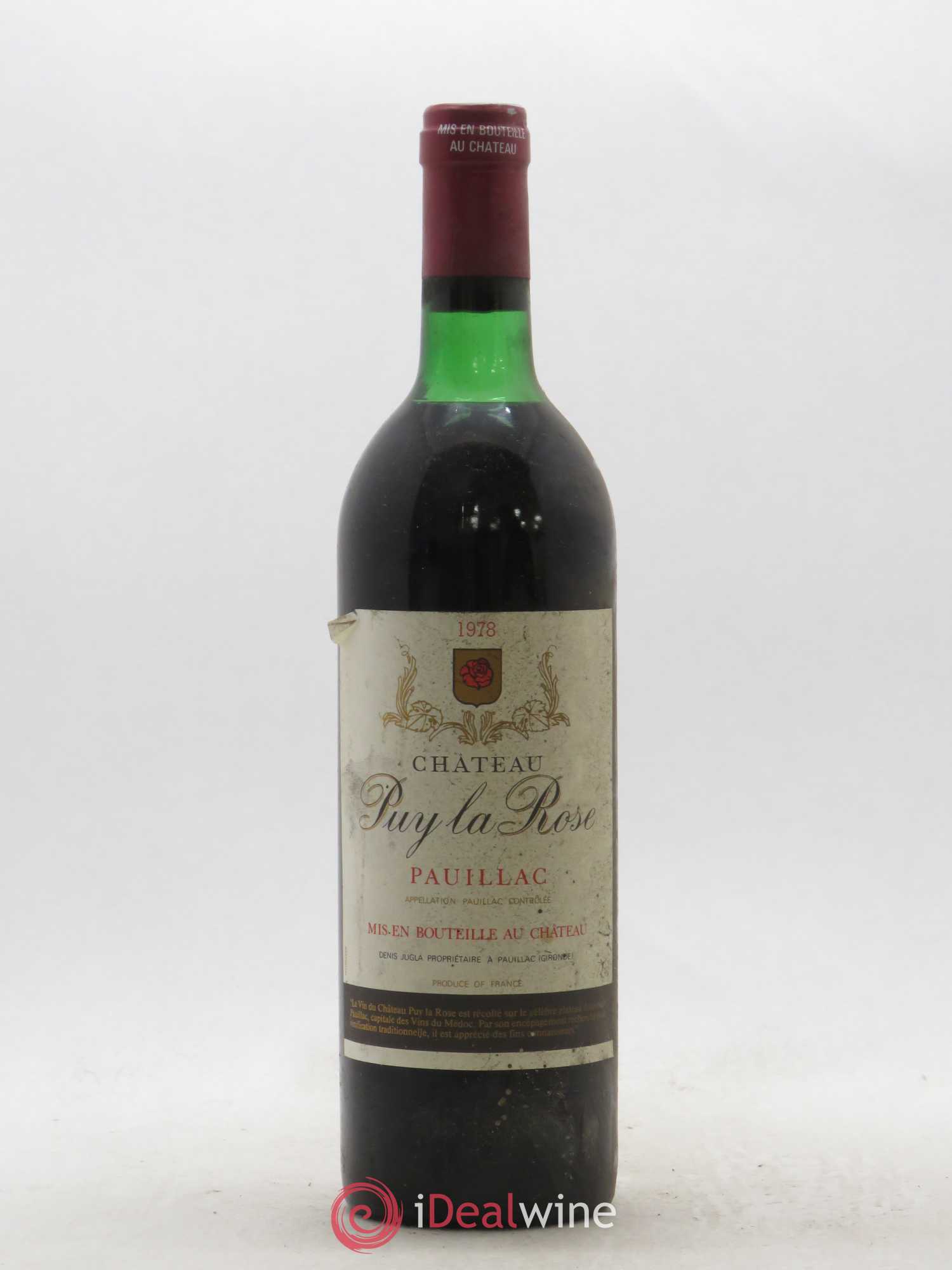 Pauillac Château Puy La Rose (sans prix de réserve) 1978 - Posten von 1 Flasche - 0