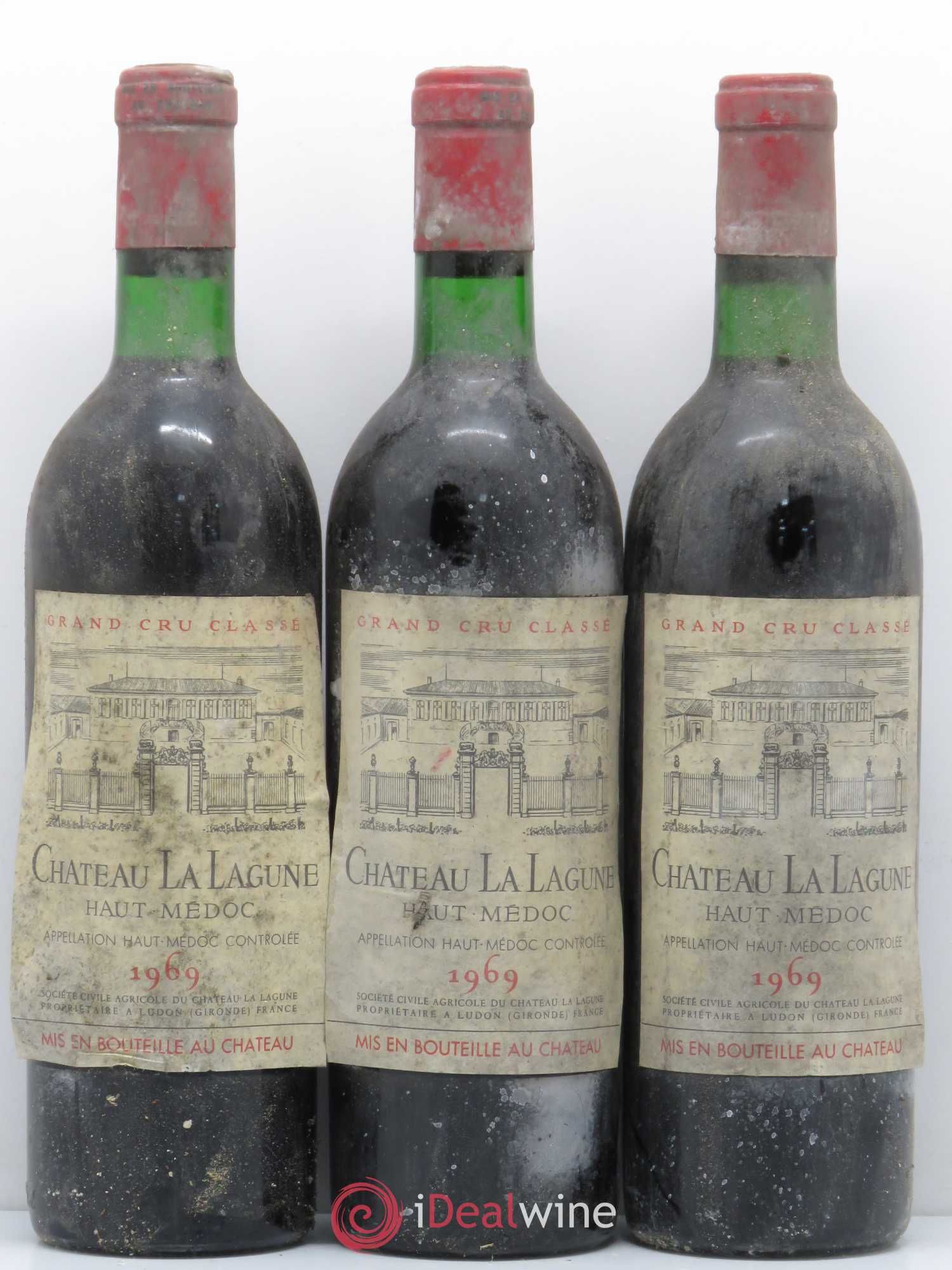 Château la Lagune 3ème Grand Cru Classé 1969 - Lot de 3 bouteilles - 0