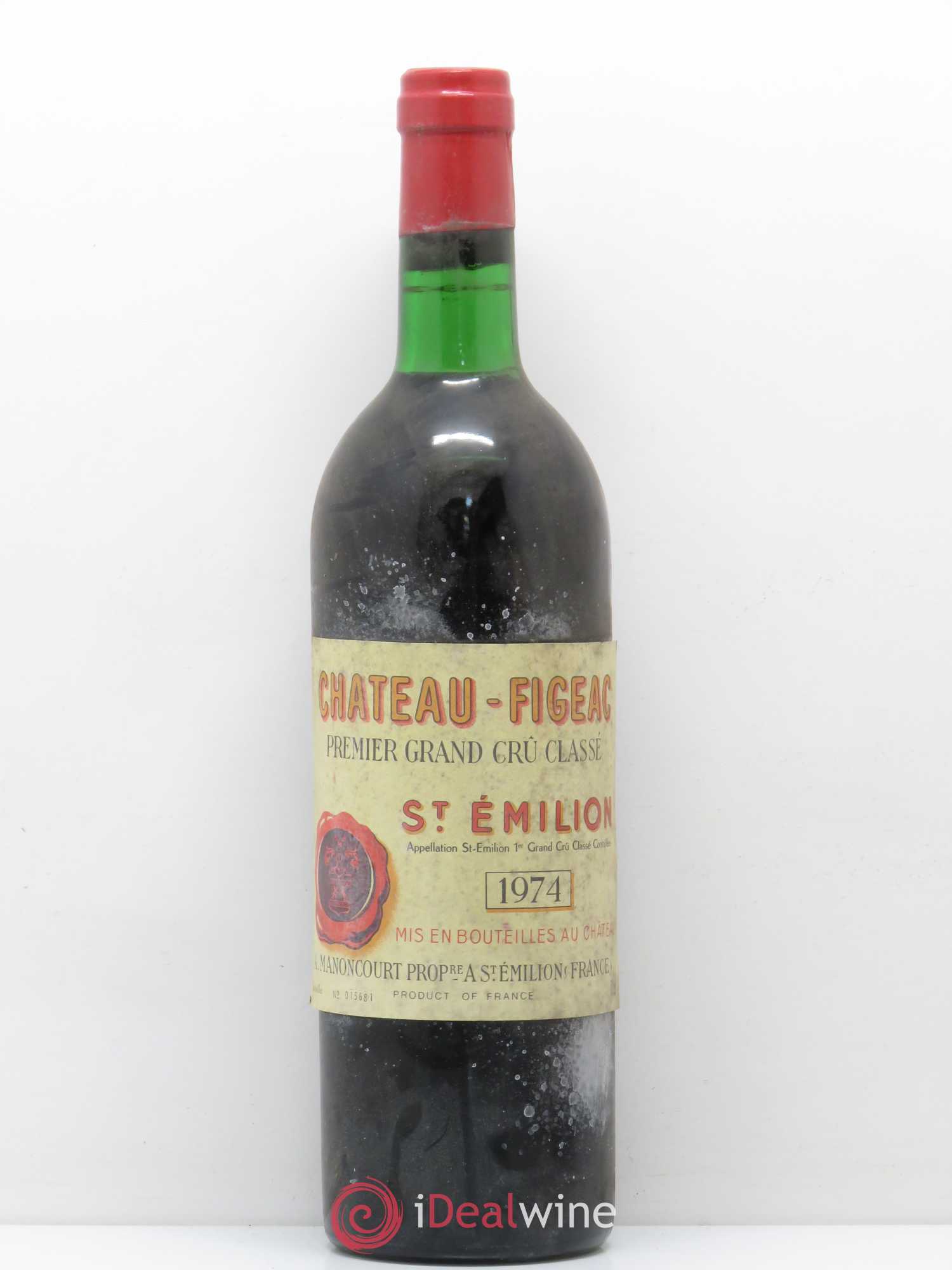 Château Figeac 1er Grand Cru Classé A 1974 - Lot de 1 bouteille - 0