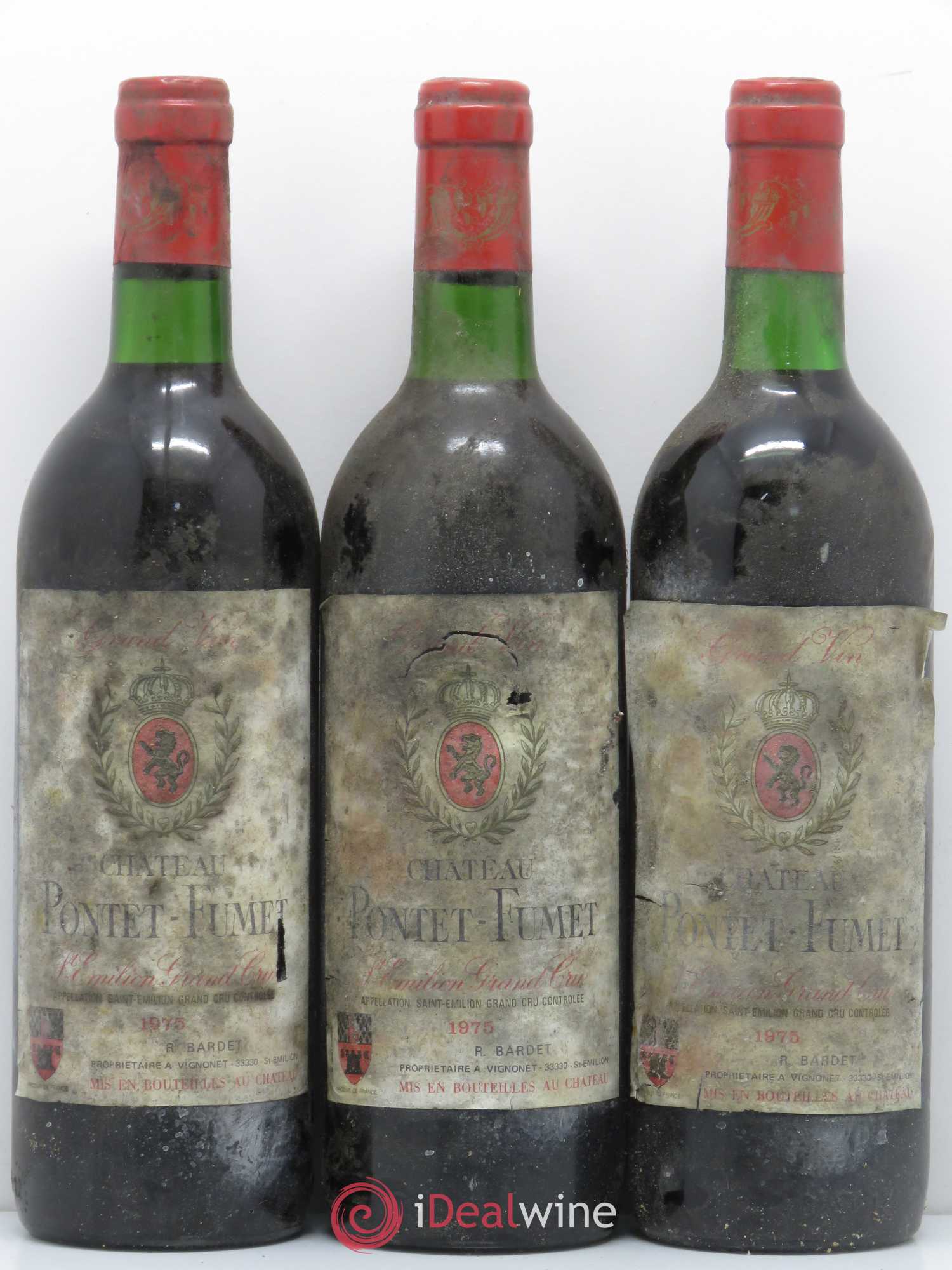 Pontet-Fumet (sans prix de réserve) 1975 - Lot de 3 bouteilles - 0