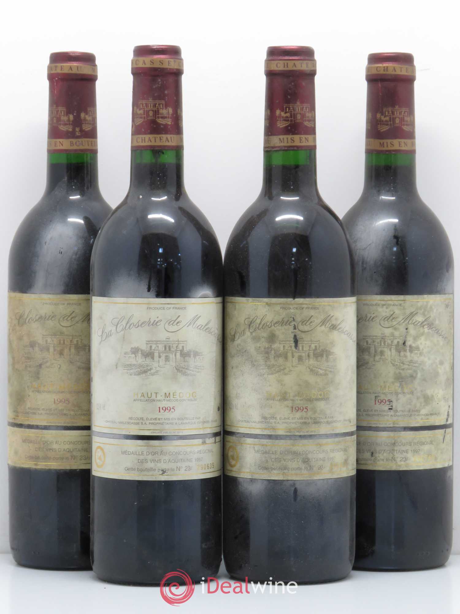 La Closerie de Camensac 1995 - Lot de 4 bouteilles - 0