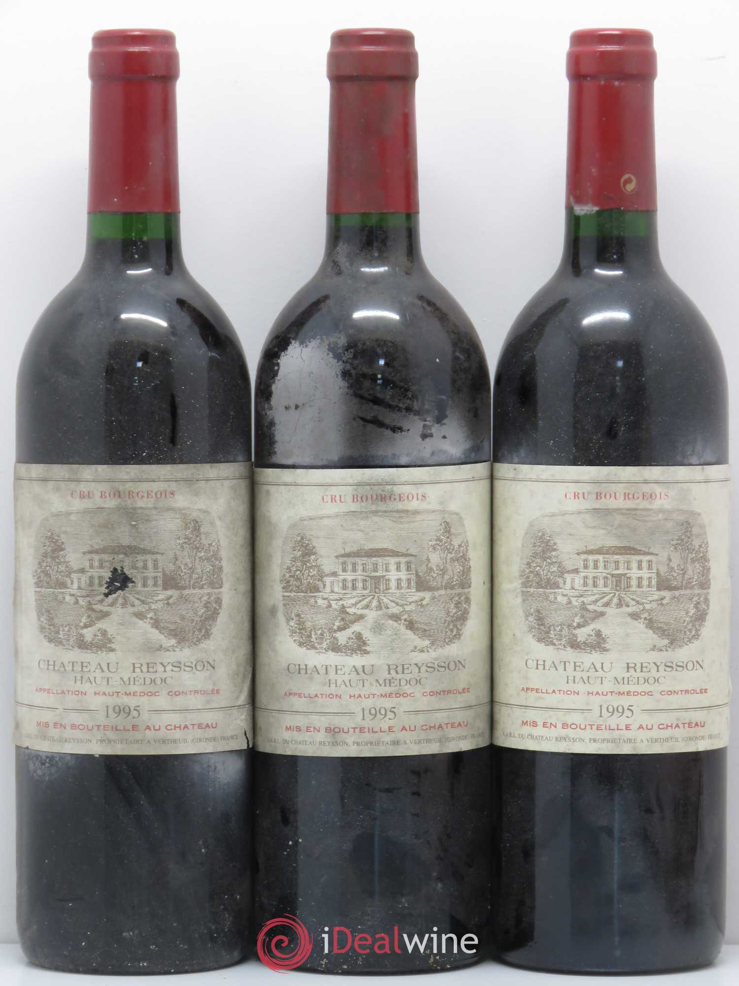 Château Reysson Cru Bourgeois 1995 - Posten von 3 Flaschen - 0