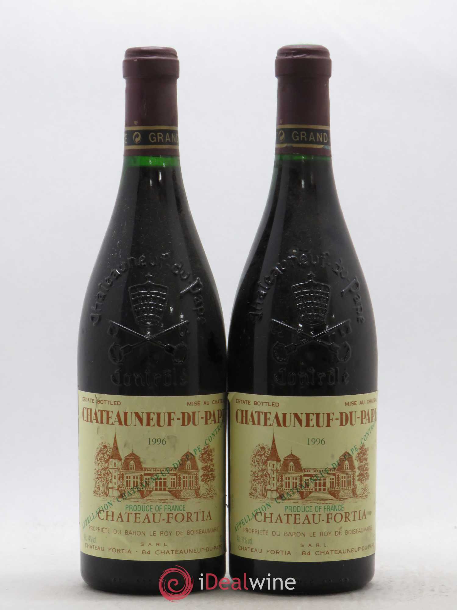 Châteauneuf-du-Pape Château Fortia 1996 - Lot de 2 bouteilles - 0