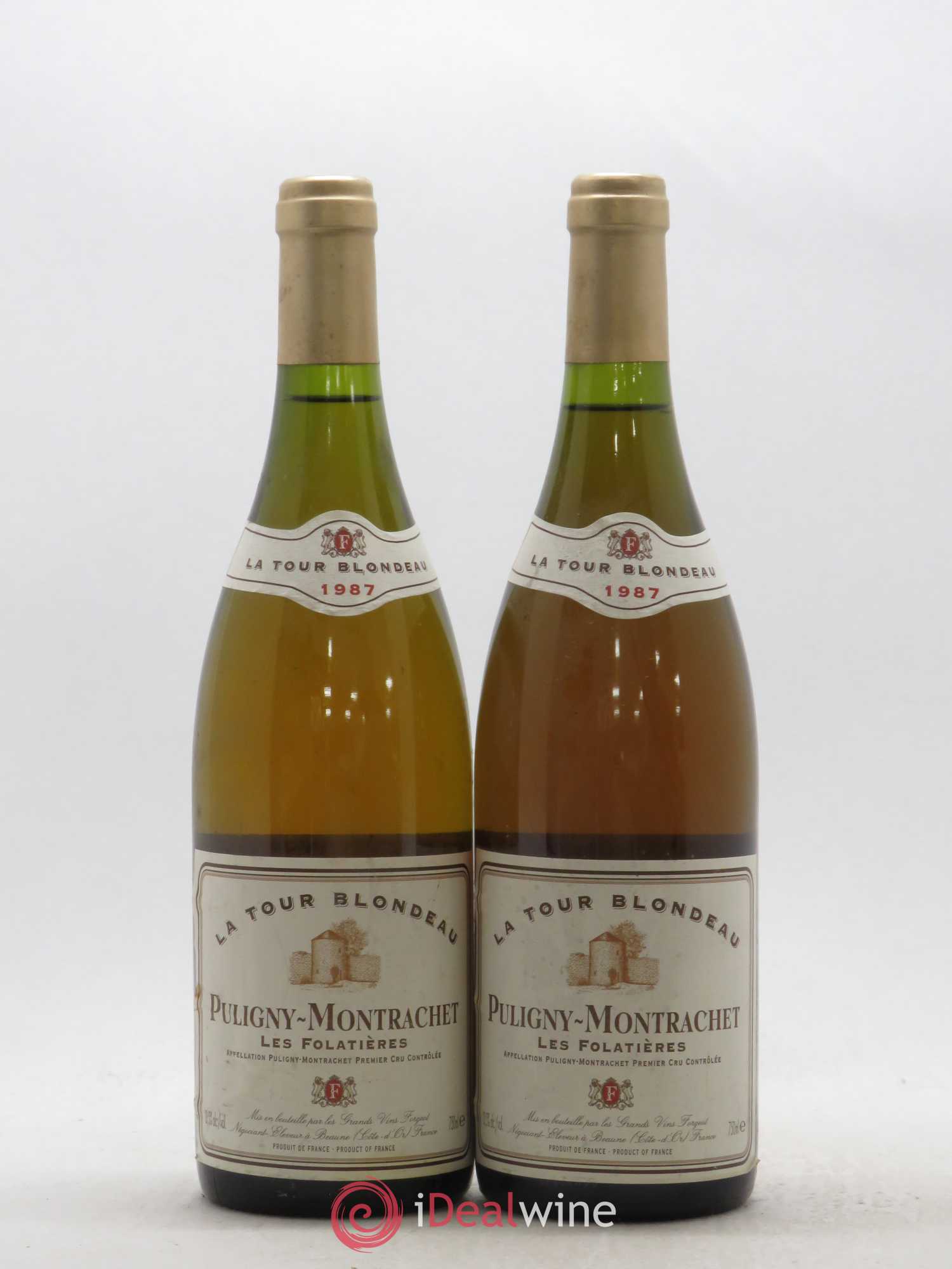 Puligny-Montrachet 1er Cru Les Folatières La Tour Blondeau 1987 - Posten von 2 Flaschen - 0